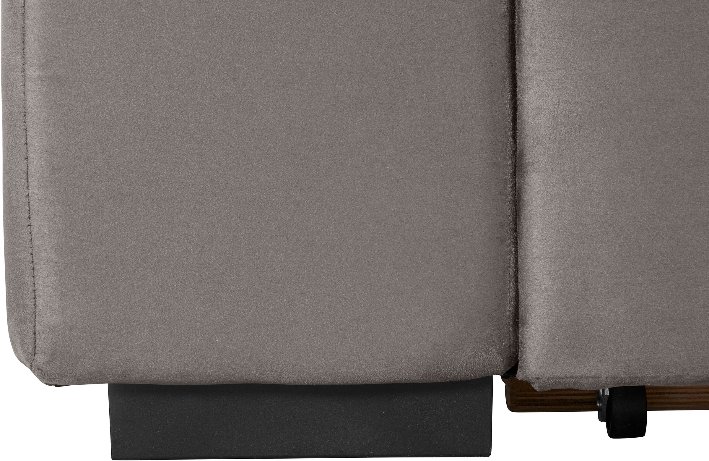 COTTA Ecksofa »Lola L-Form mit Kopfteilfunktion & Hocker«, (Set, mit Hocker), wahlweise mit Bettfunktion, Bettkasten & Armteilverstellung