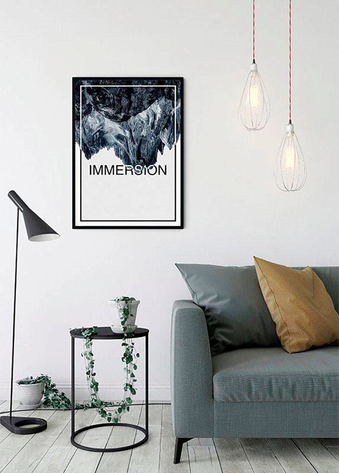 Komar Bild »Immersion Steel«, Abstrakt-Sprüche & Texte, (1 St.), Wandbild zur Dekoration - ohne Rahmen