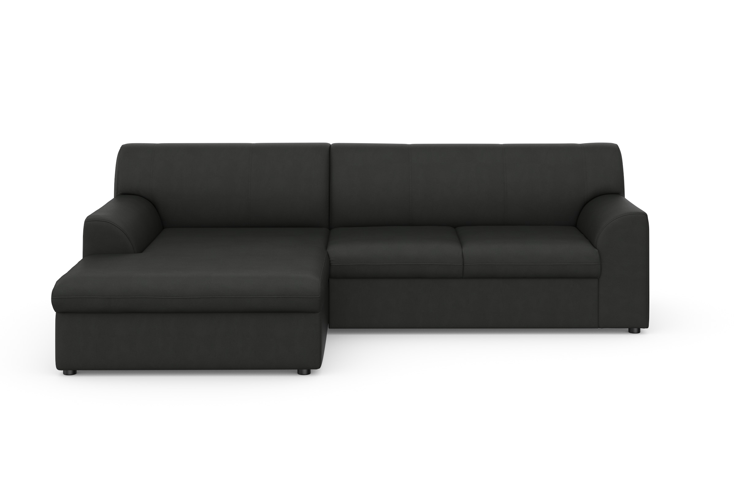 DOMO collection Ecksofa »Topper, elegant und zeitlos, kompaktes Stellmaß 245/155cm, L-Form«, mit Recamiere, wahlweise mit Schlaffunktion