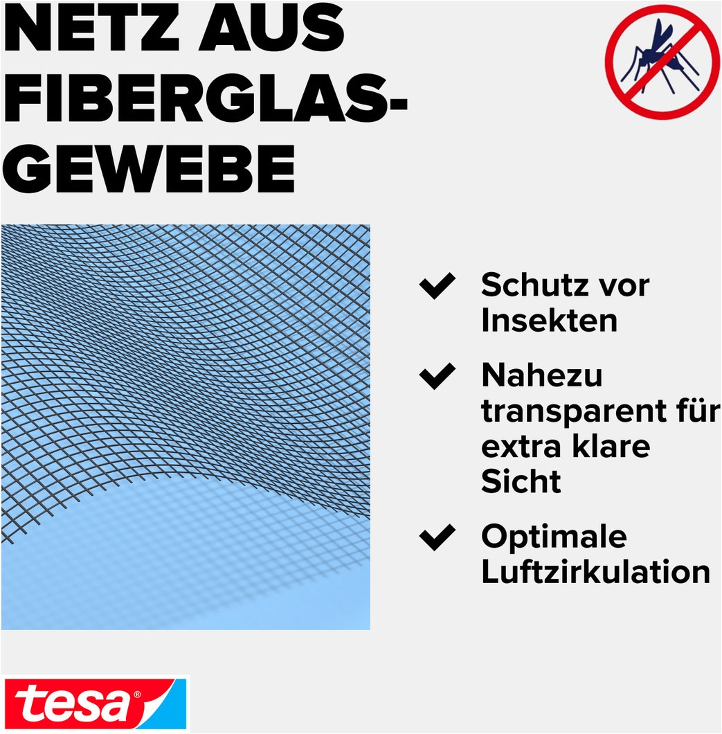 tesa Fliegengitter-Gewebe »Nachfüllrolle Fiberglas - Fliegengitter Ersatzrolle« Packung, Nachfüllrolle, 1 Stk. tlg. INSECT STOP Ersatz-Rolle 120x250cm