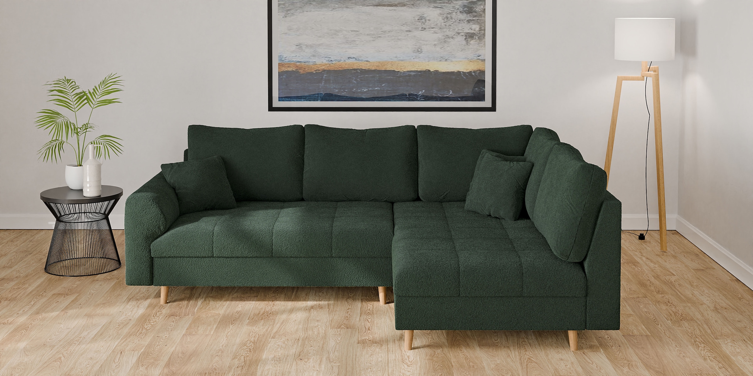 Home affaire Ecksofa »CHARRE L-Form mit Ottomane, Maße B/T/H: 231/161/81 cm günstig online kaufen