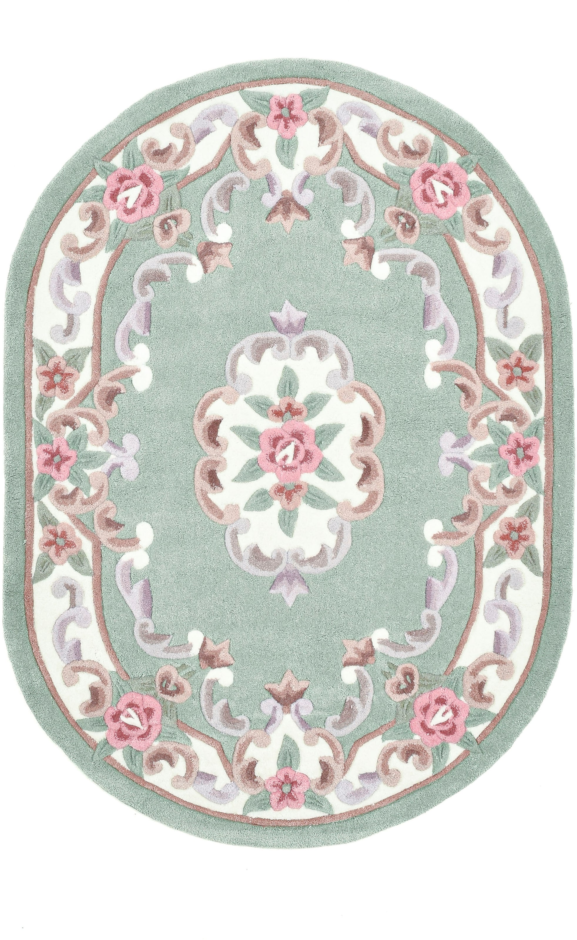 THEKO Teppich »Ming«, oval, 14 mm Höhe, hochwertiges Acrylgarn, ideal im Wohnzimmer & Schlafzimmer