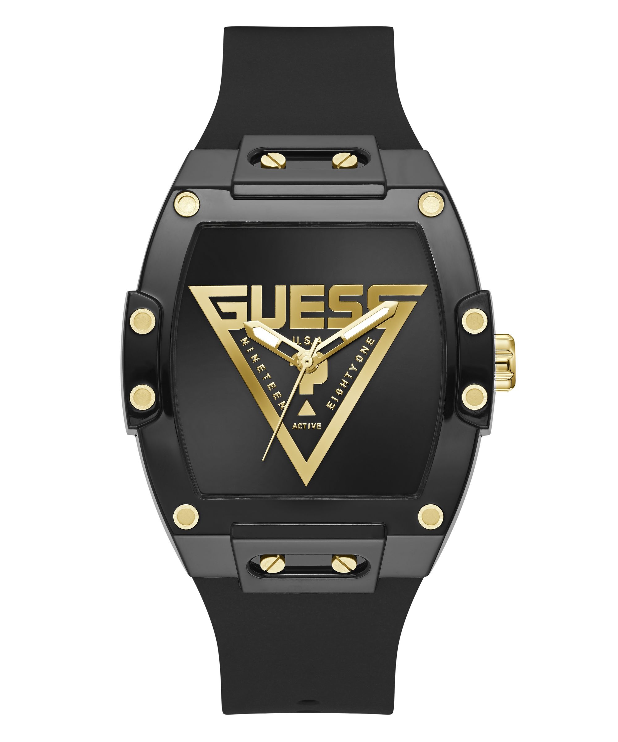 Guess Quarzuhr »PHOENIX« Armbanduhr, Herrenuhr, Silikonarmband, analog