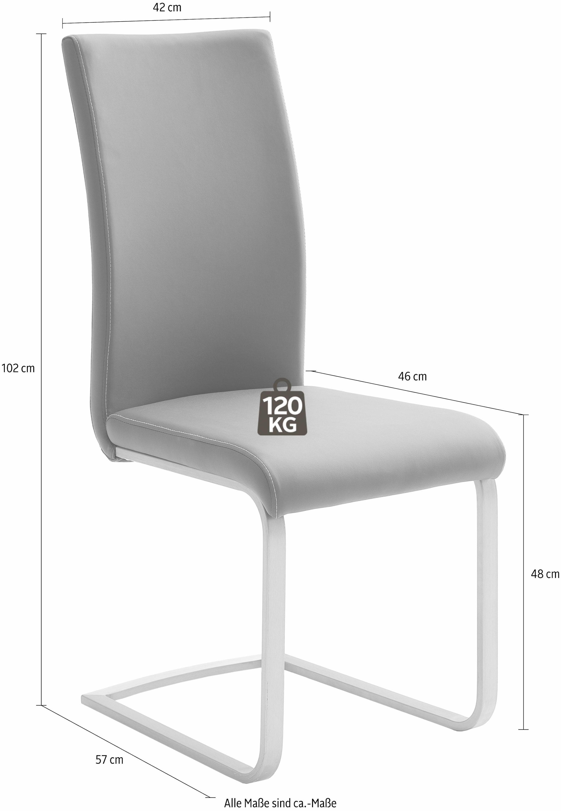 MCA furniture Freischwinger »Paulo 1«, (Set), 4 St., Kunstleder, Stuhl belastbar bis 120 kg