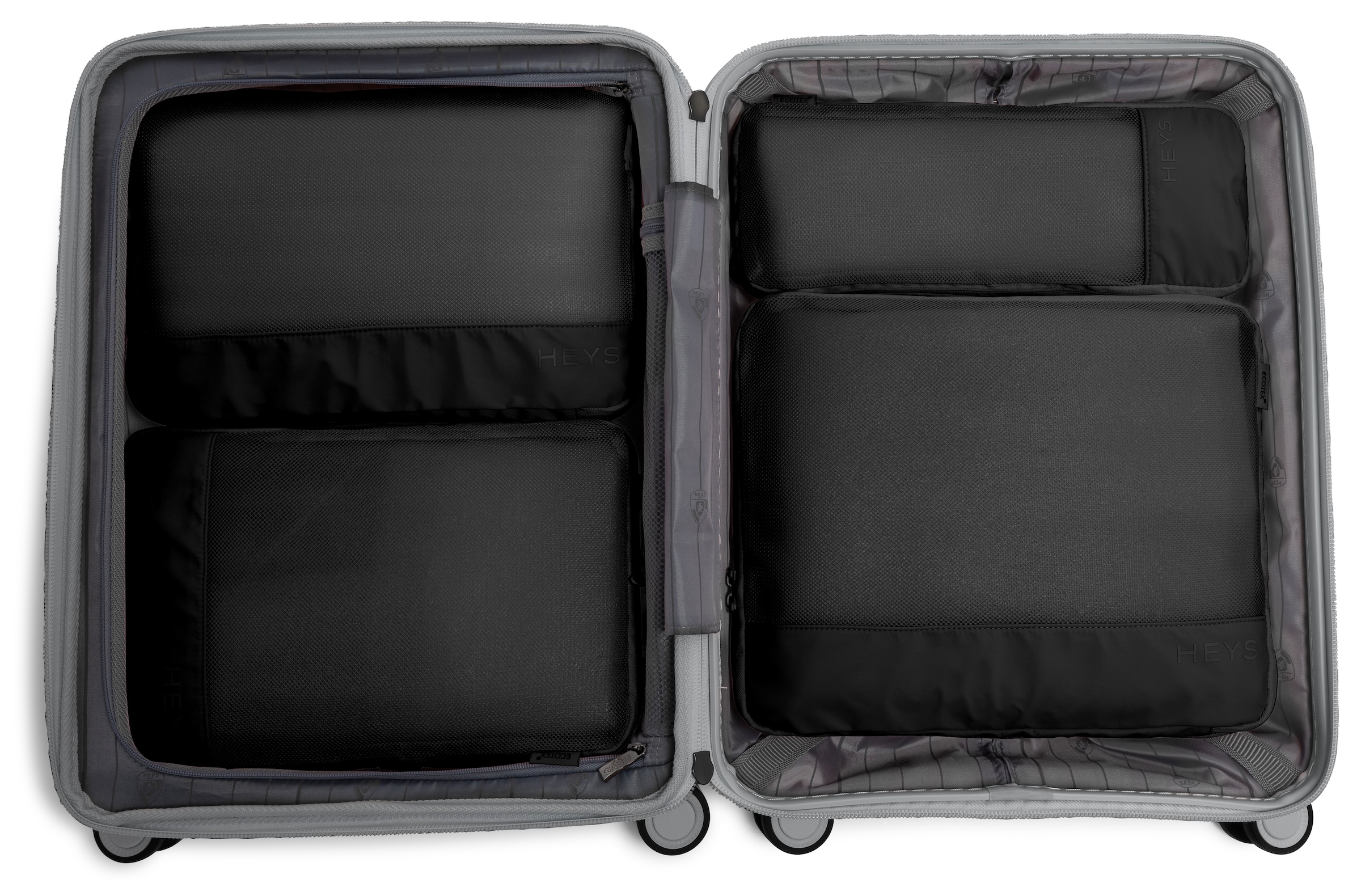Heys Kofferorganizer »Ecotex Compression Packing Cube«, (Set, 4 tlg.), komprimierbare Packwürfel, Packtaschen, Organizer für Koffer