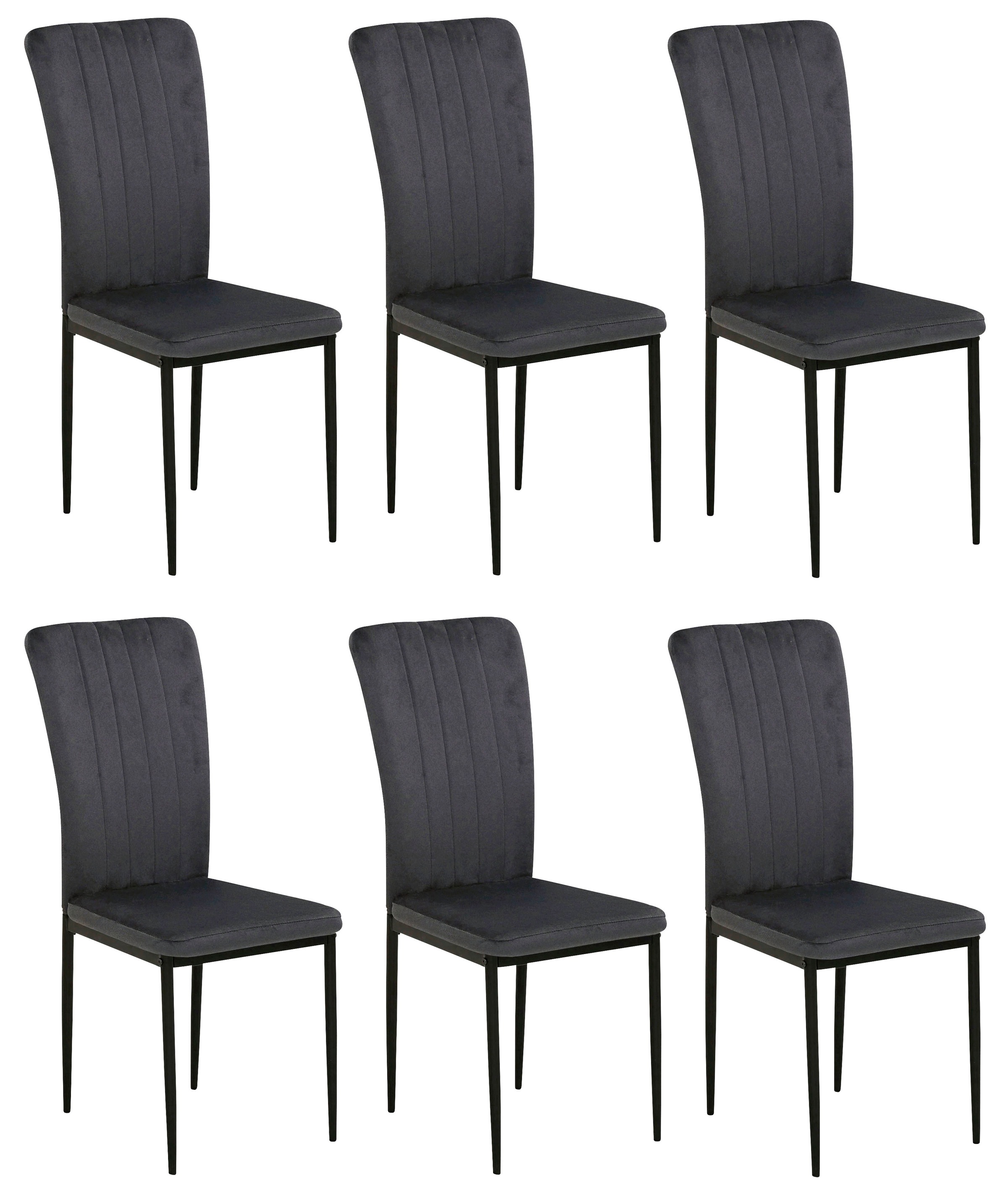 Home affaire 4-Fußstuhl »Bergamo« (Set) 6 Stk.erhältlich in Samt, Vintage-M günstig online kaufen