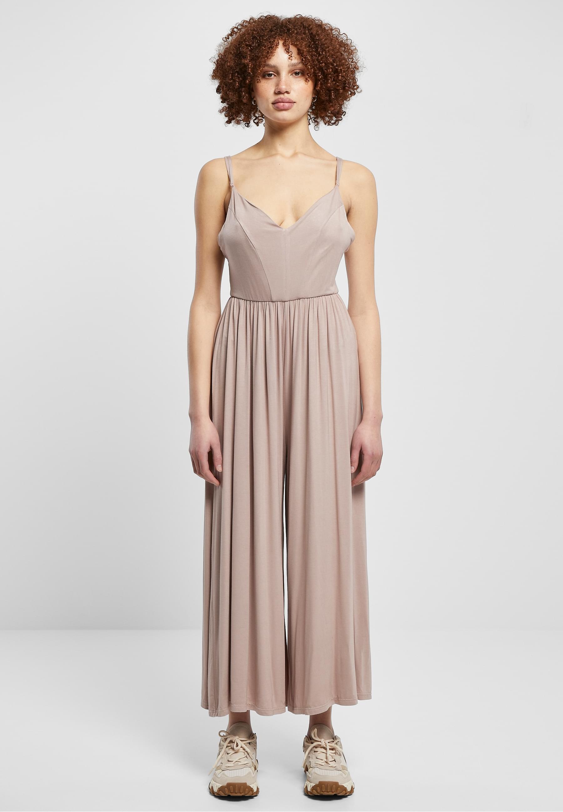 URBAN CLASSICS Jumpsuit »Urban Classics Damen Ladies Modal Spaghetti Jumpsuit« 1 Stk.