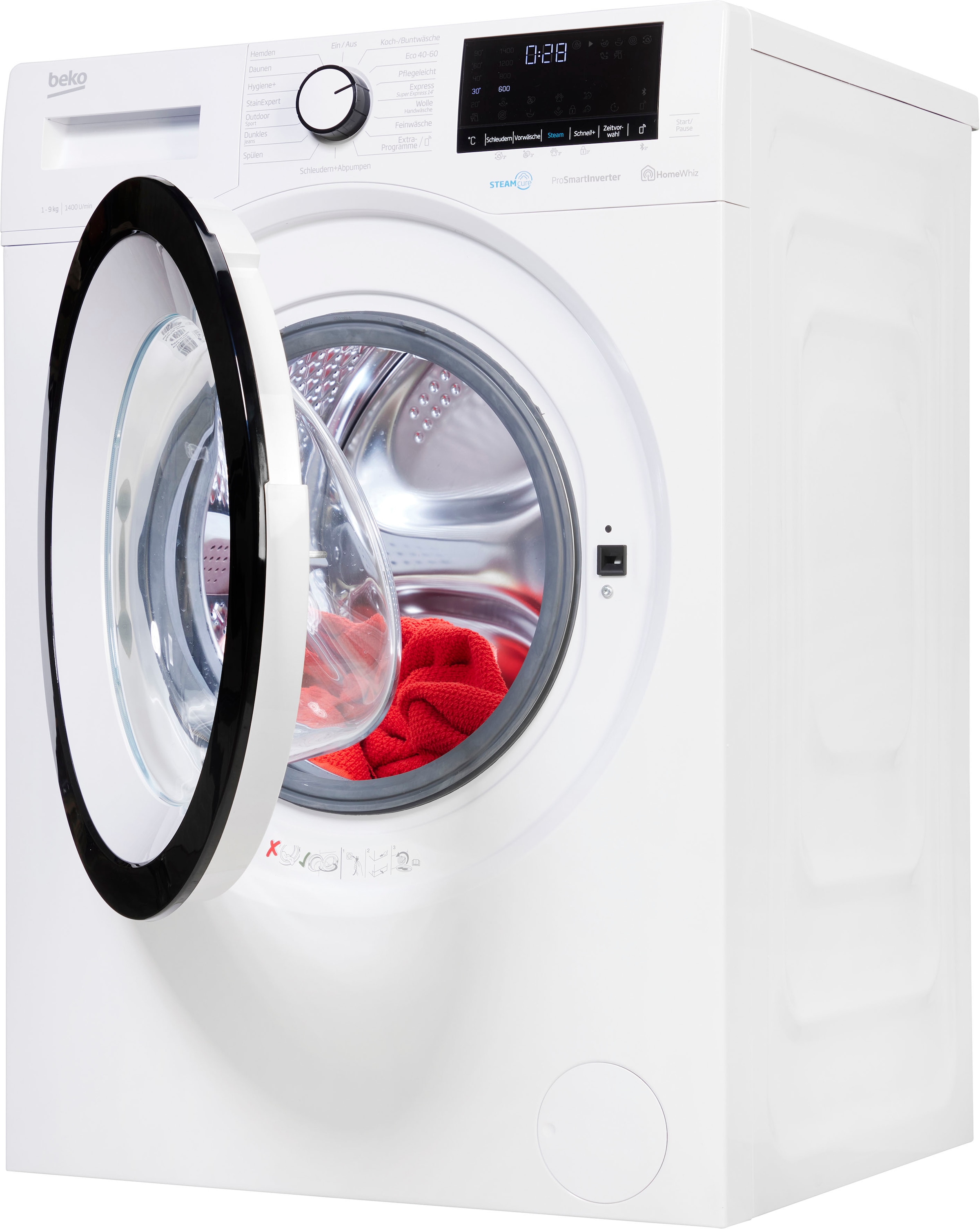 kaufen Waschmaschine WMO91465STR1, U/min auf »WMO91465STR1«, 1400 kg, 9 Raten BEKO