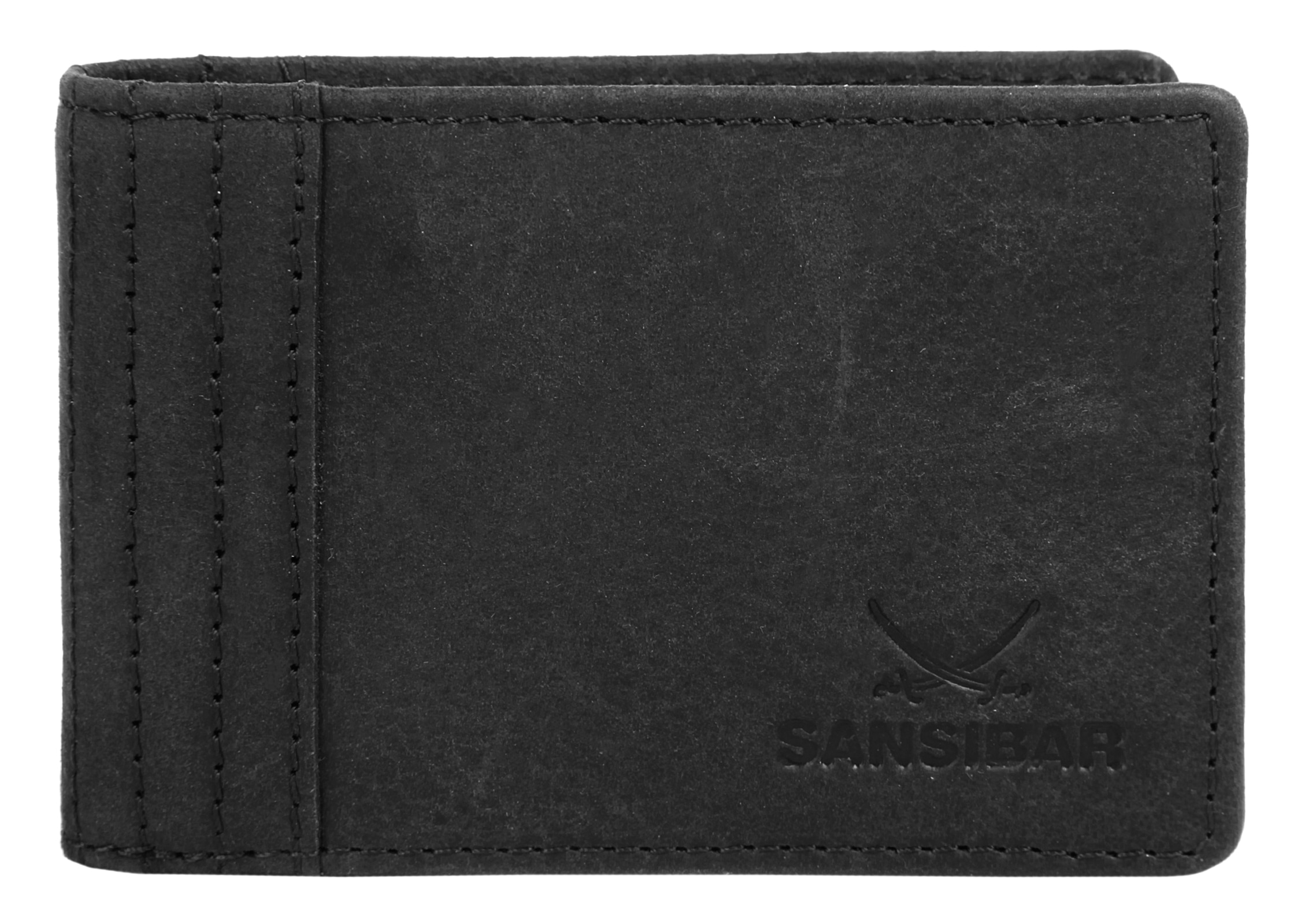 SANSIBAR Geldbörse echt Leder schwarz