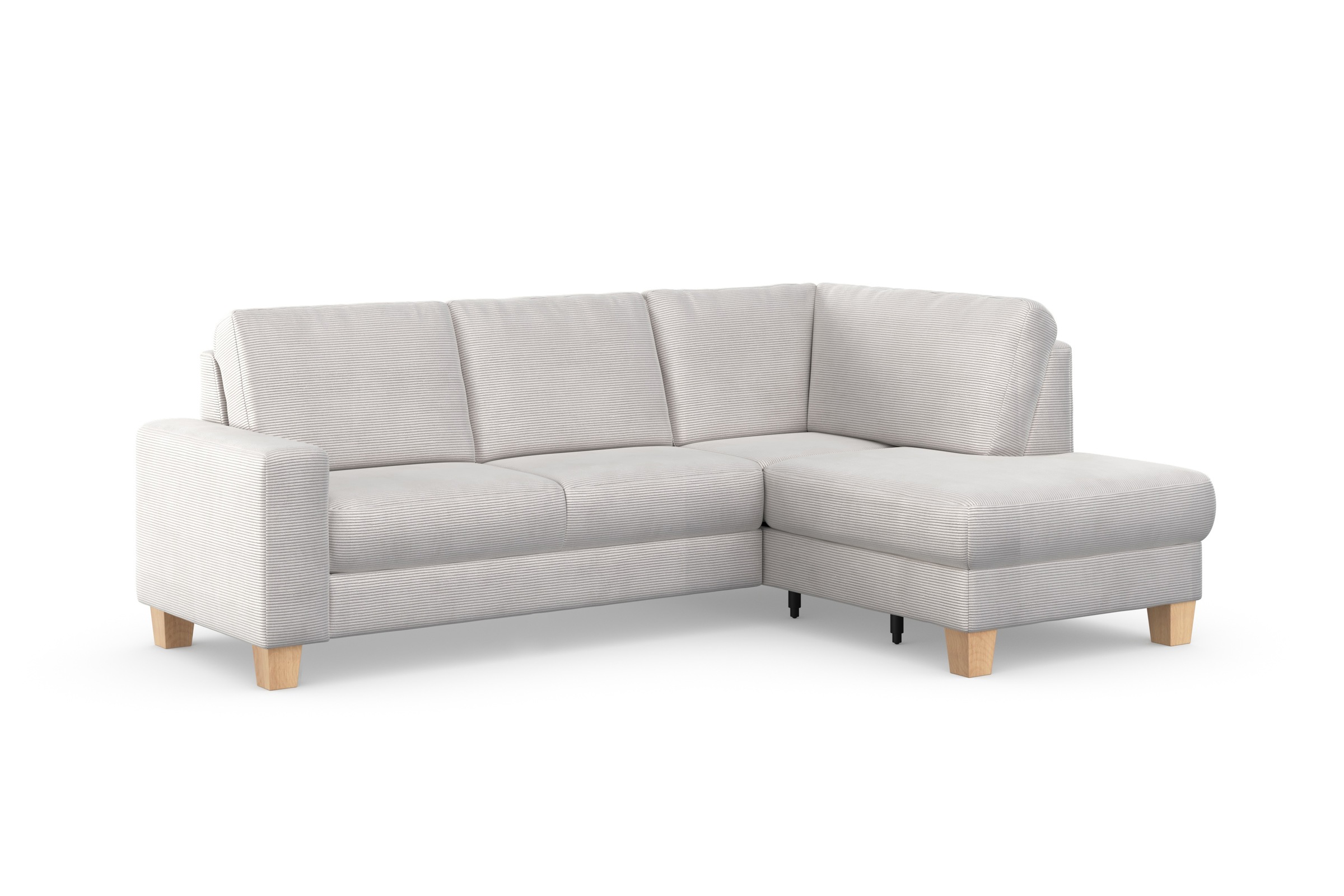 Home affaire Ecksofa »Summer L-Form«, mit Ottomane, wahlweise mit Bettfunktion und Bettkasten, Cord-Bezug