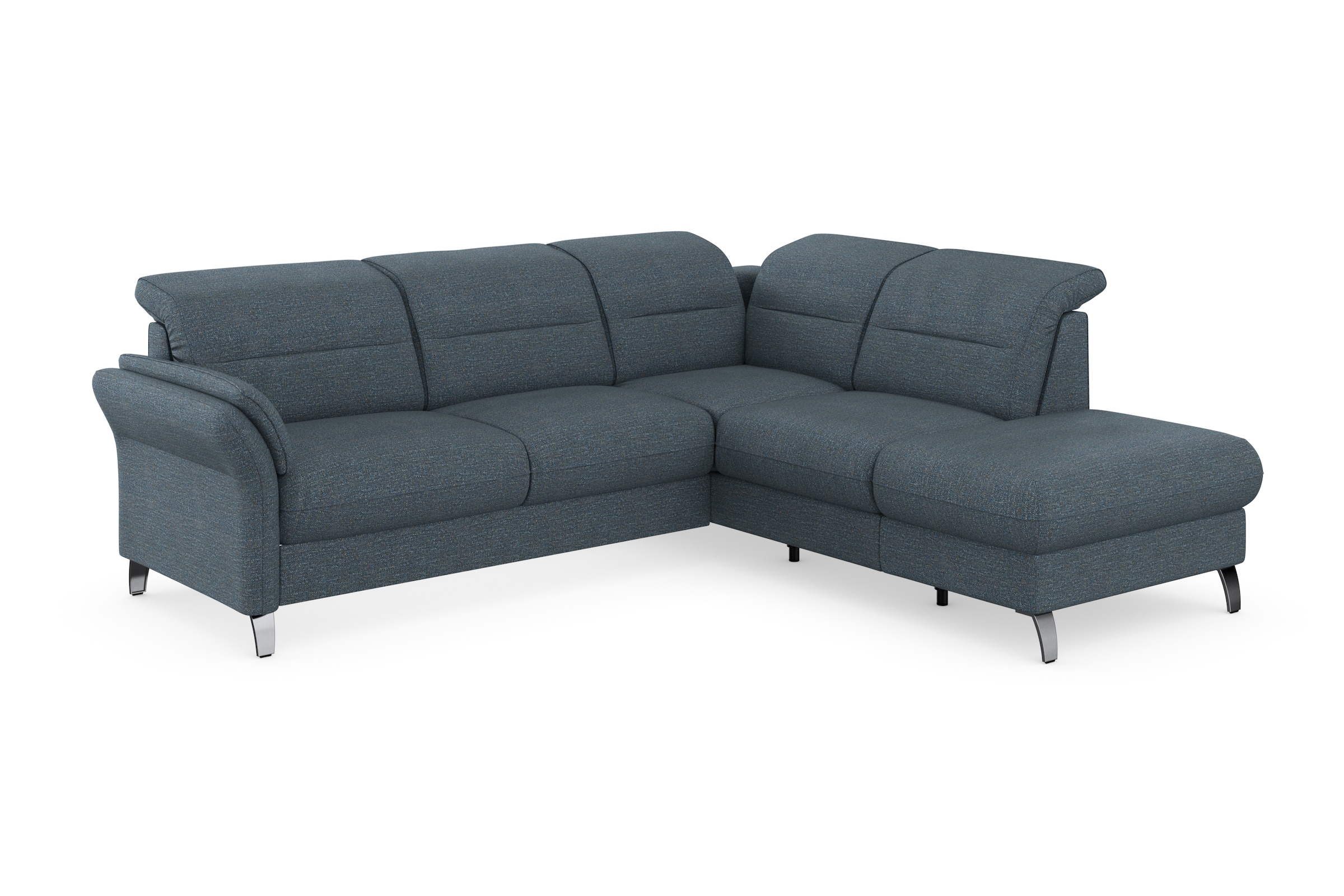 sit&more Ecksofa »Grenoble L-Form mit Federkern«, wahlweise mit Bettfunktion, Bettkasten, Arm- und Kopfteilverstellung