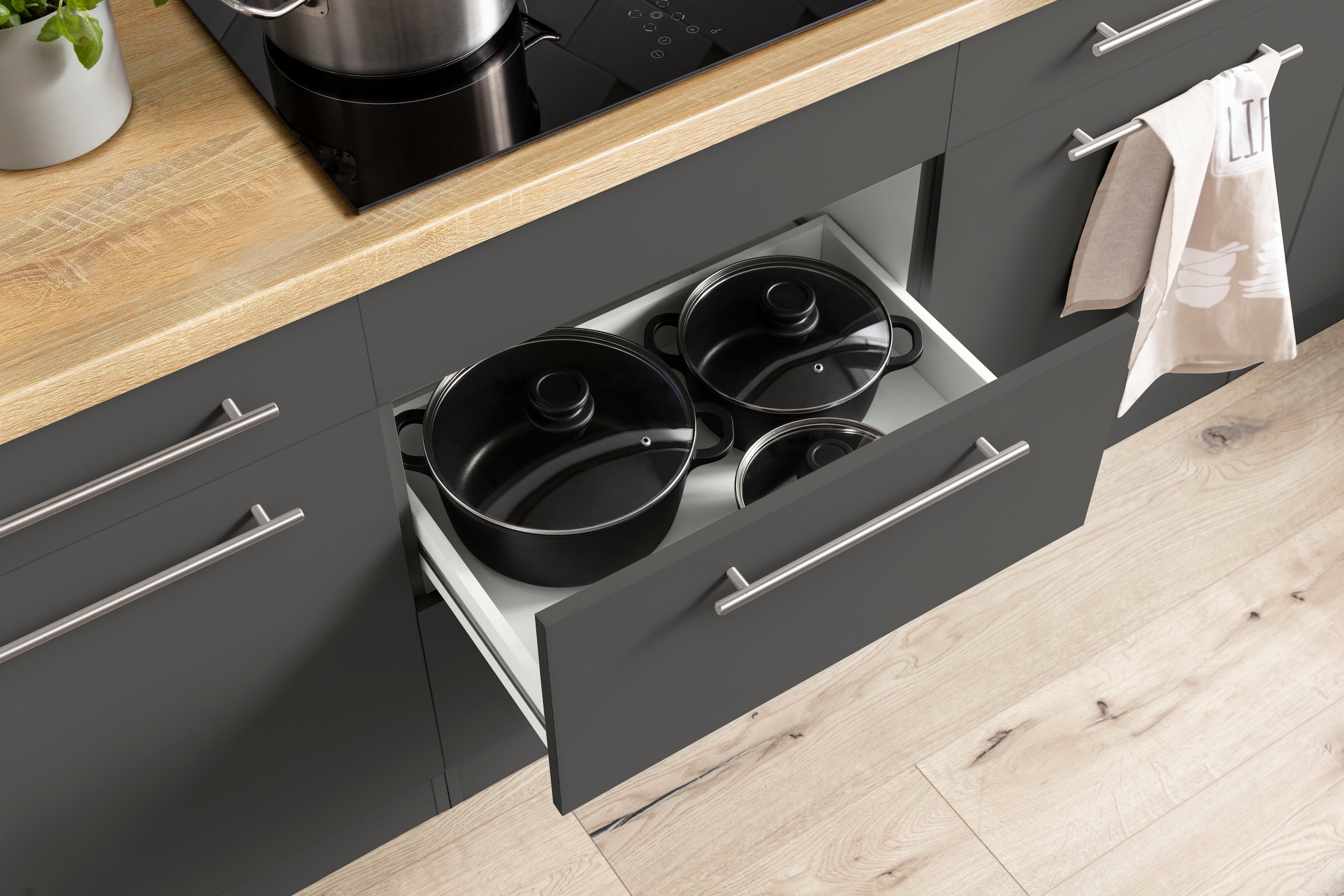wiho Küchen Küchenzeile »Unna«, mit E-Geräten, Breite 280 cm auf Rechnung  kaufen