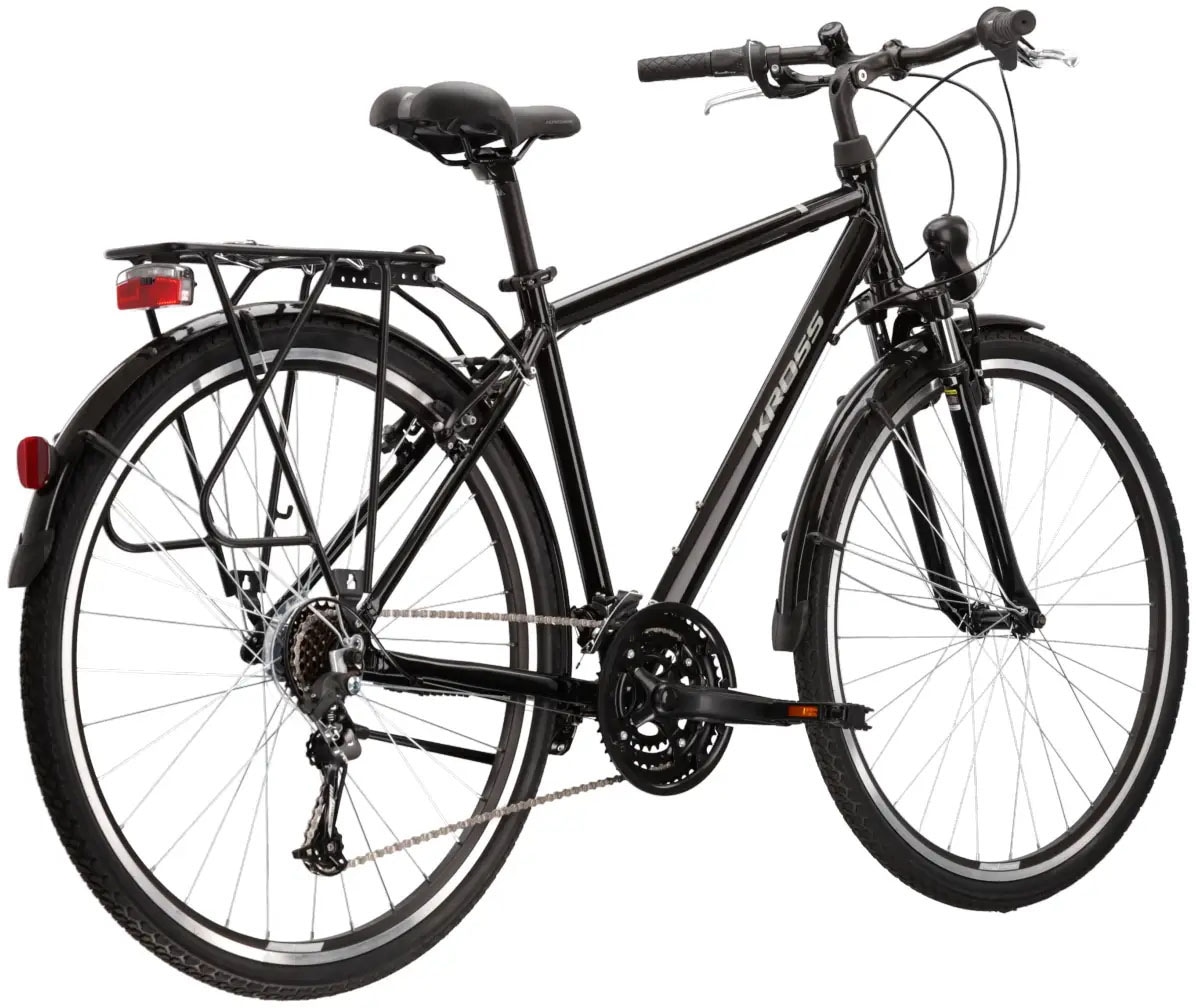 Kross Trekkingrad »Herren-Trekkingrad 28" Trans 1.0 Schwarz 21 Gänge« 21 Gang Shimano SUNRACE RDM41 Schaltwerk Kettenschaltung