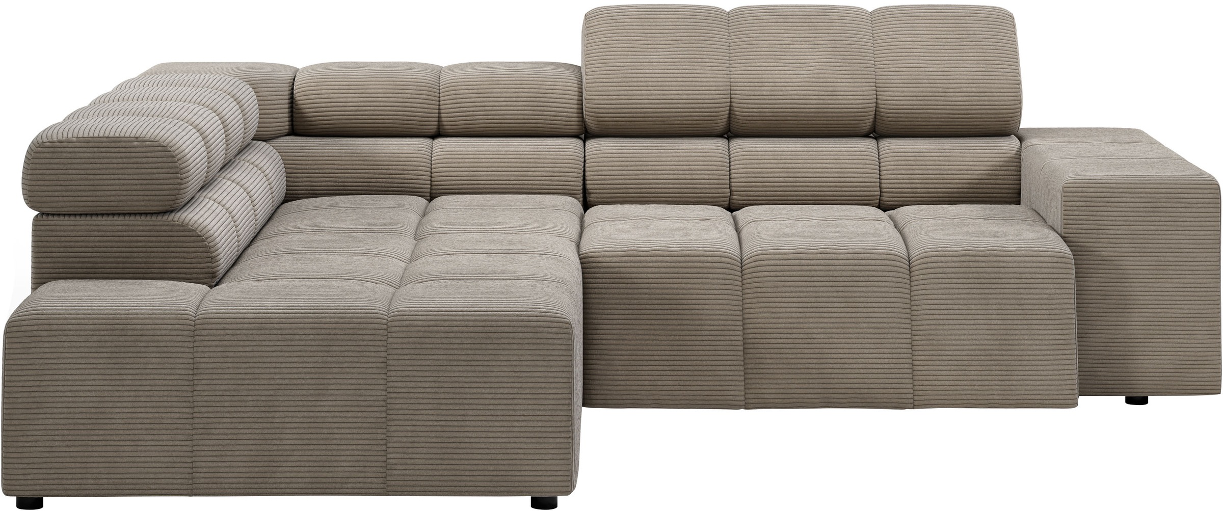 INOSIGN Ecksofa "Ancona, incl. Kopfteilverstellung + 3 Zierkissen, L-Form, günstig online kaufen