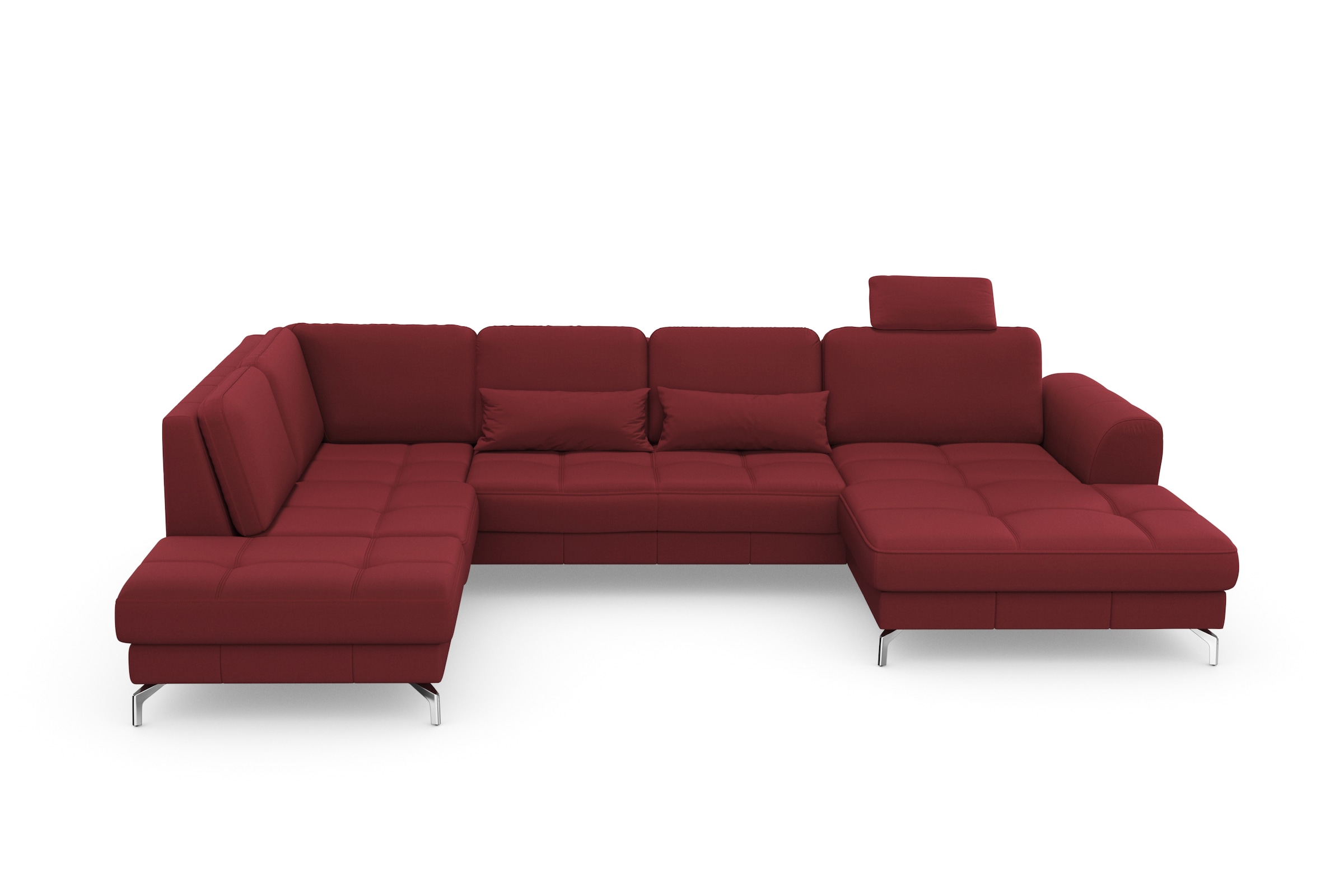 sit&more Wohnlandschaft »Bendigo U-Form« inklusive Sitztiefenverstellung, Bodenfreiheit 12 cm, in 2 Fußfarben