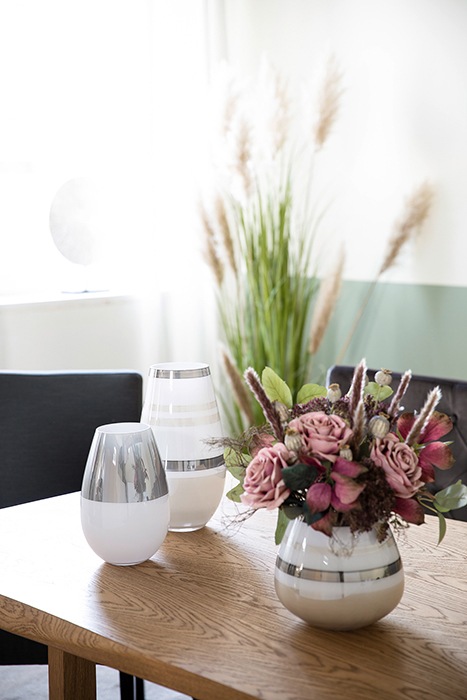 Fink Tischvase »LAPAZ« aus Opalglas, mit Streifendekor günstig online kaufen