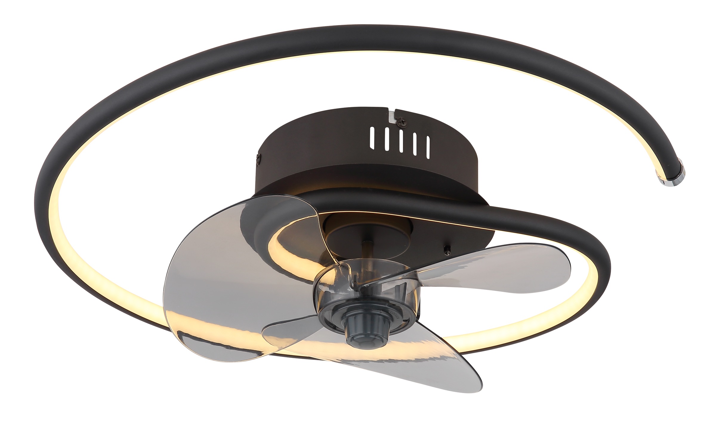 GLOBO LIGHTING Deckenleuchte »KOREN Deckenventilator«, Leuchtmittel LED-Modul | LED fest integriert, Deckenventilator Metall schwarz matt, LED