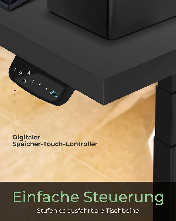 ICY BOX Tischgestell »Elektrisch höhenverstellbare Sitz-Steh-Lösung mit BIFMA-Zertifizierung«