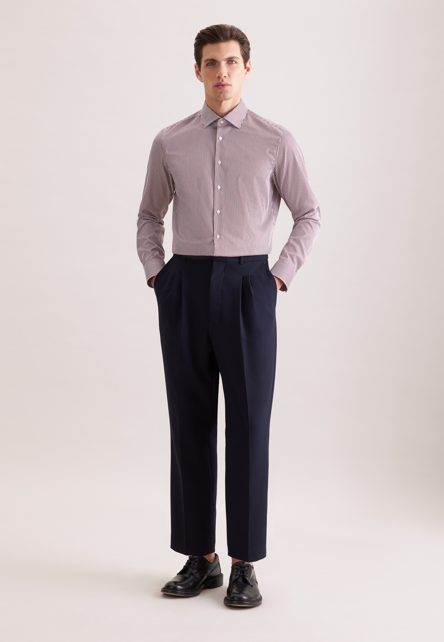 seidensticker Businesshemd »Schwarze Rose« Slim 1/1 Kentkragen Gestreift