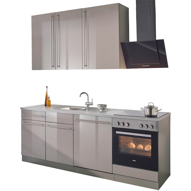 wiho Küchen Küchenzeile »Chicago«, mit E-Geräten, Breite 220 cm online  bestellen