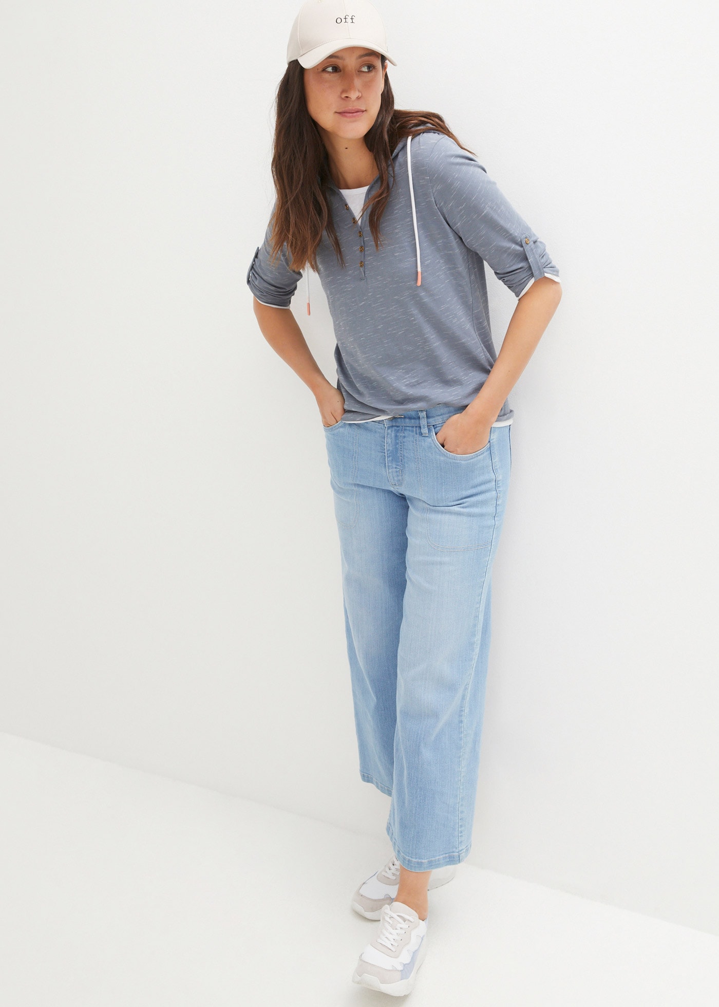 bonprix T-Shirt »Shirt mit Kapuze« 2 Stk. Shirt mit Kapuze