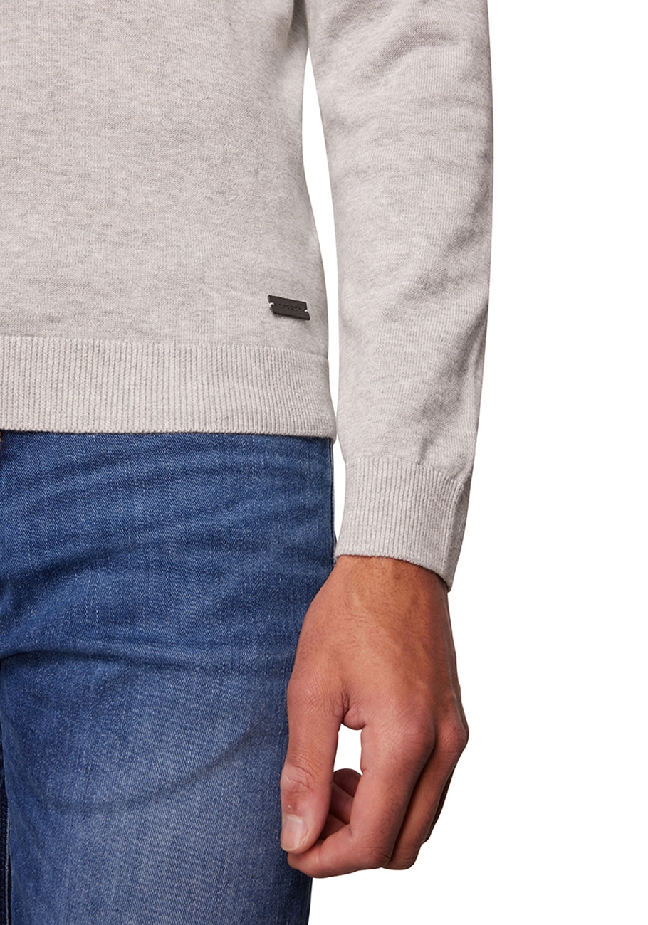 Pierre Cardin Rundhalspullover »Strick RH«, mit Rippbündchen