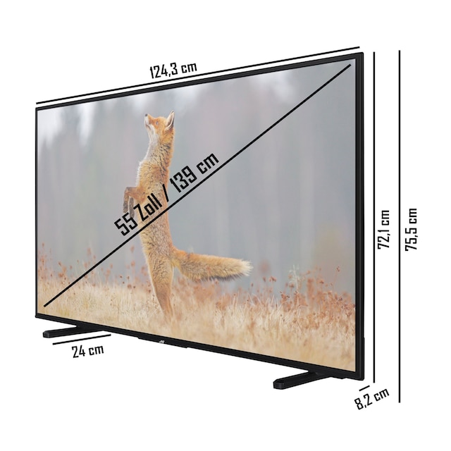 JVC LED-Fernseher »LT-55VU2255«, 139 cm/55 Zoll, 4K Ultra HD, Smart-TV auf  Raten bestellen