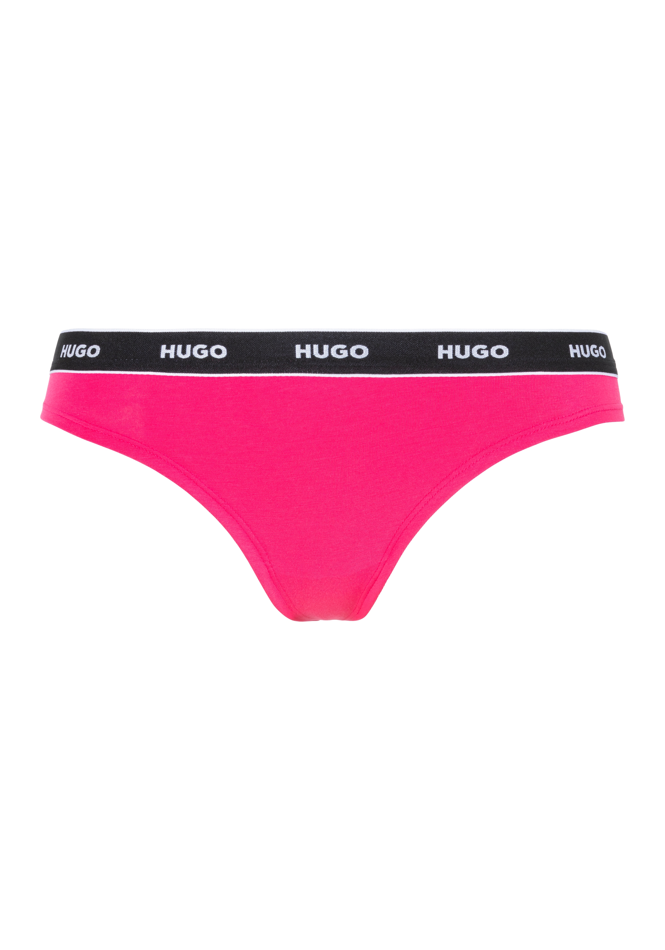 HUGO Underwear T-String »TRIPLET THONG STRIPE«, (Packung, 3 St., 3), mit Logoschriftzug auf dem Bund