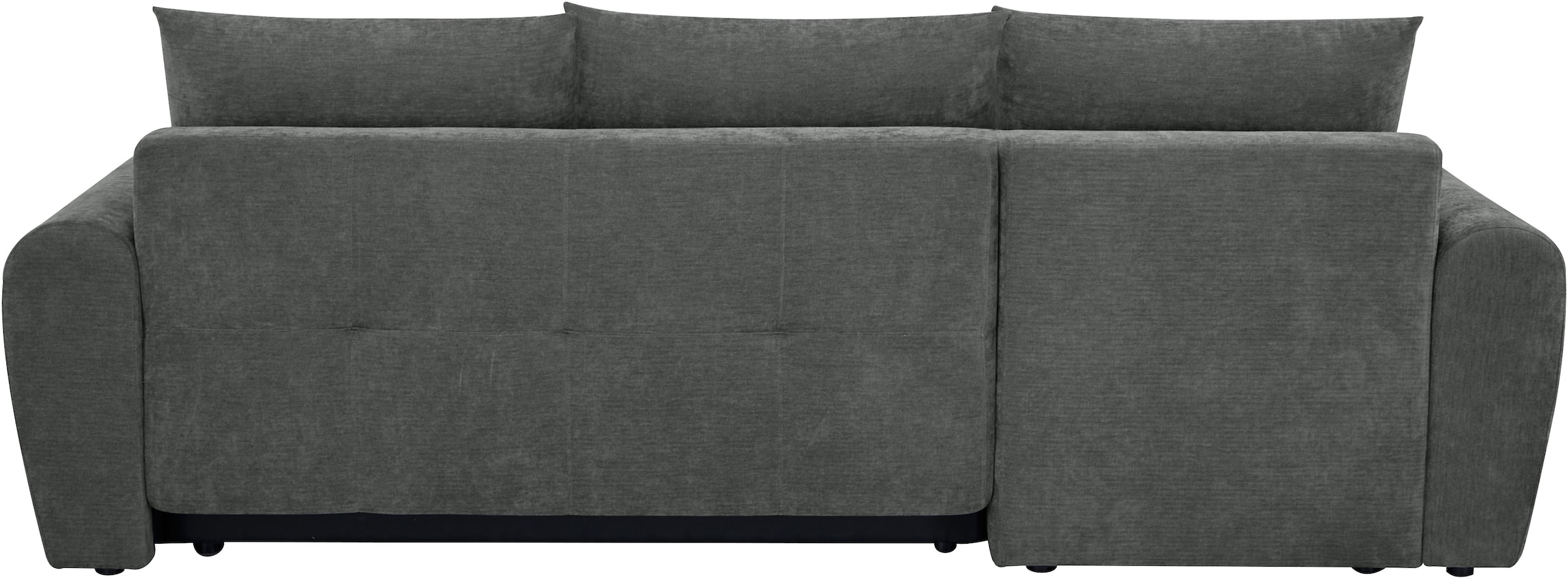 Home affaire Ecksofa »Nortrud-Chester, 241 cm, L-Form, mit Schlaffunktion u. Bettkasten« Recamiere rechts / links montierbar, Steppung, Feinstruktur-Bezug