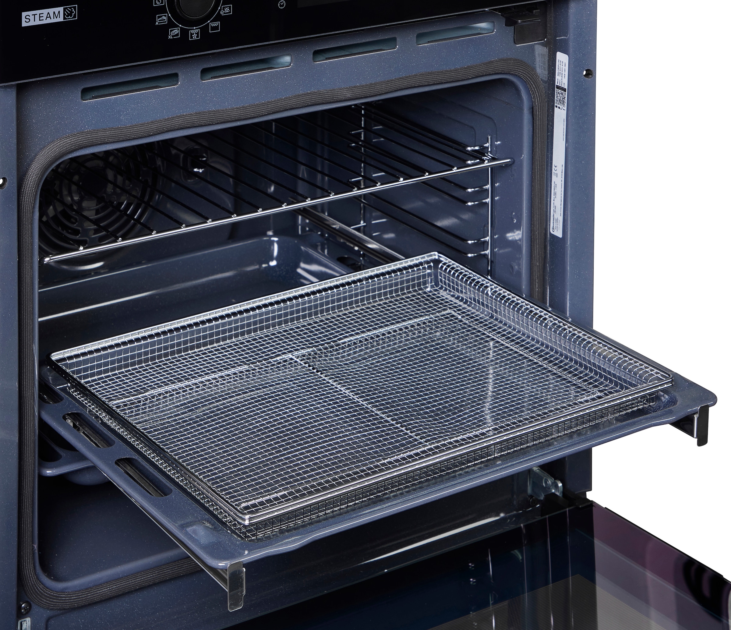 BAUKNECHT Backofen »BBA2S85PU1AK« mit 1-fach-Teleskopauszug mit Pyrolyse-Selbstreinigung AirFry-Funktion – die gesündere Alternative zur Fritteuse