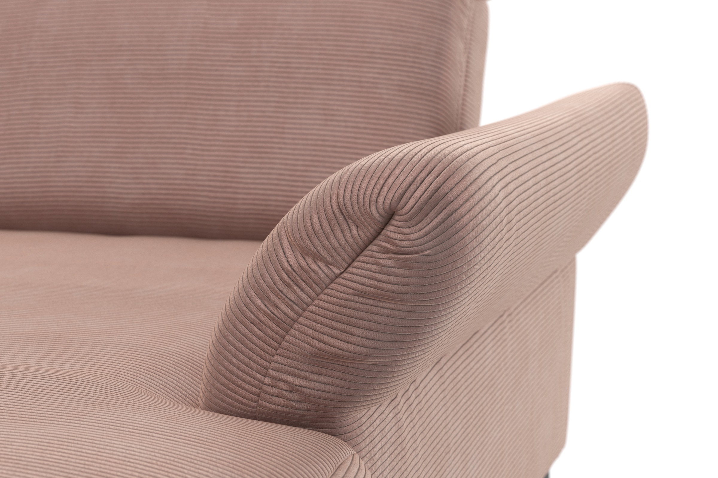 INOSIGN Ecksofa »Coco L-Form«, Sitztiefen-, Arm- und Kopfteilverstellung, Cord-Bezug, Fußhöhe 15 cm