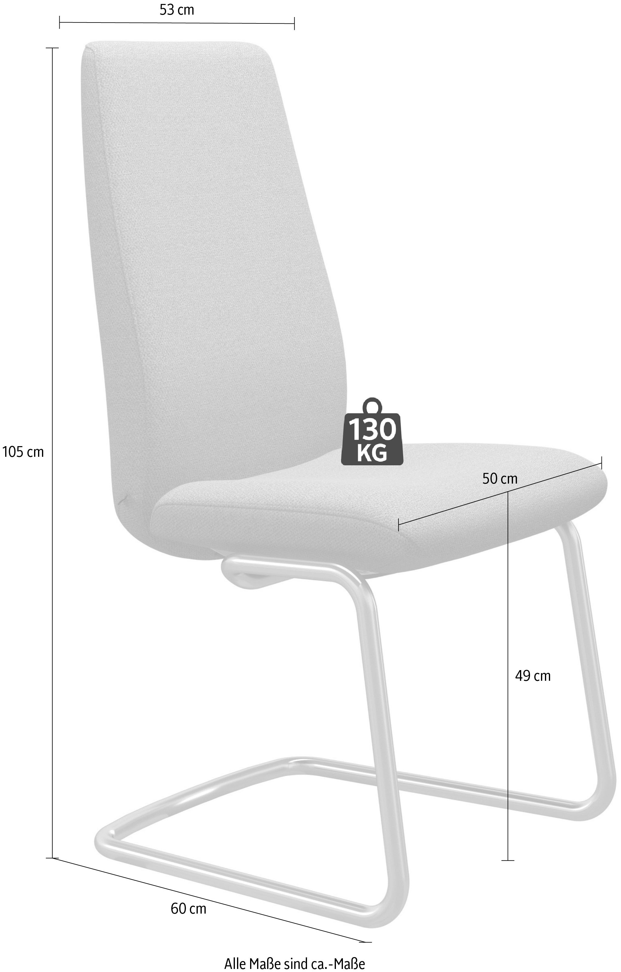 Stressless® Polsterstuhl »Laurel«, Microfaser DINAMICA, High Back, Größe L, mit Beinen aus Stahl in Schwarz matt