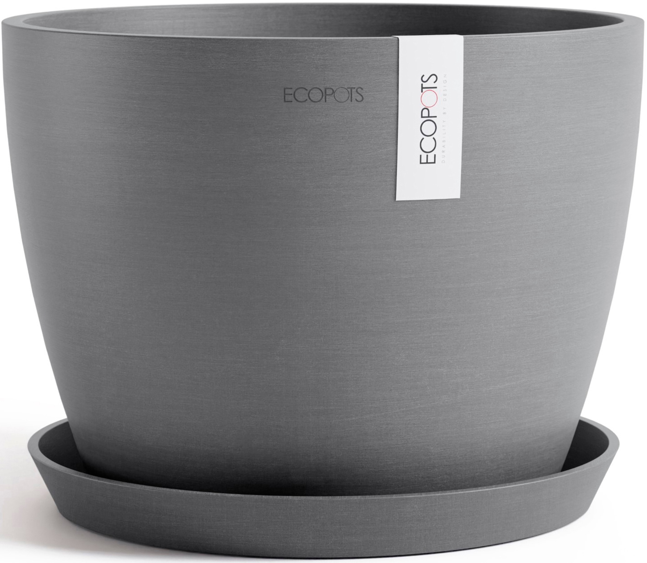 ECOPOTS Blumentopf »Stockholm 31 Grau«, für innen und außen: frostsicher, bruchsicher und lichtbeständig