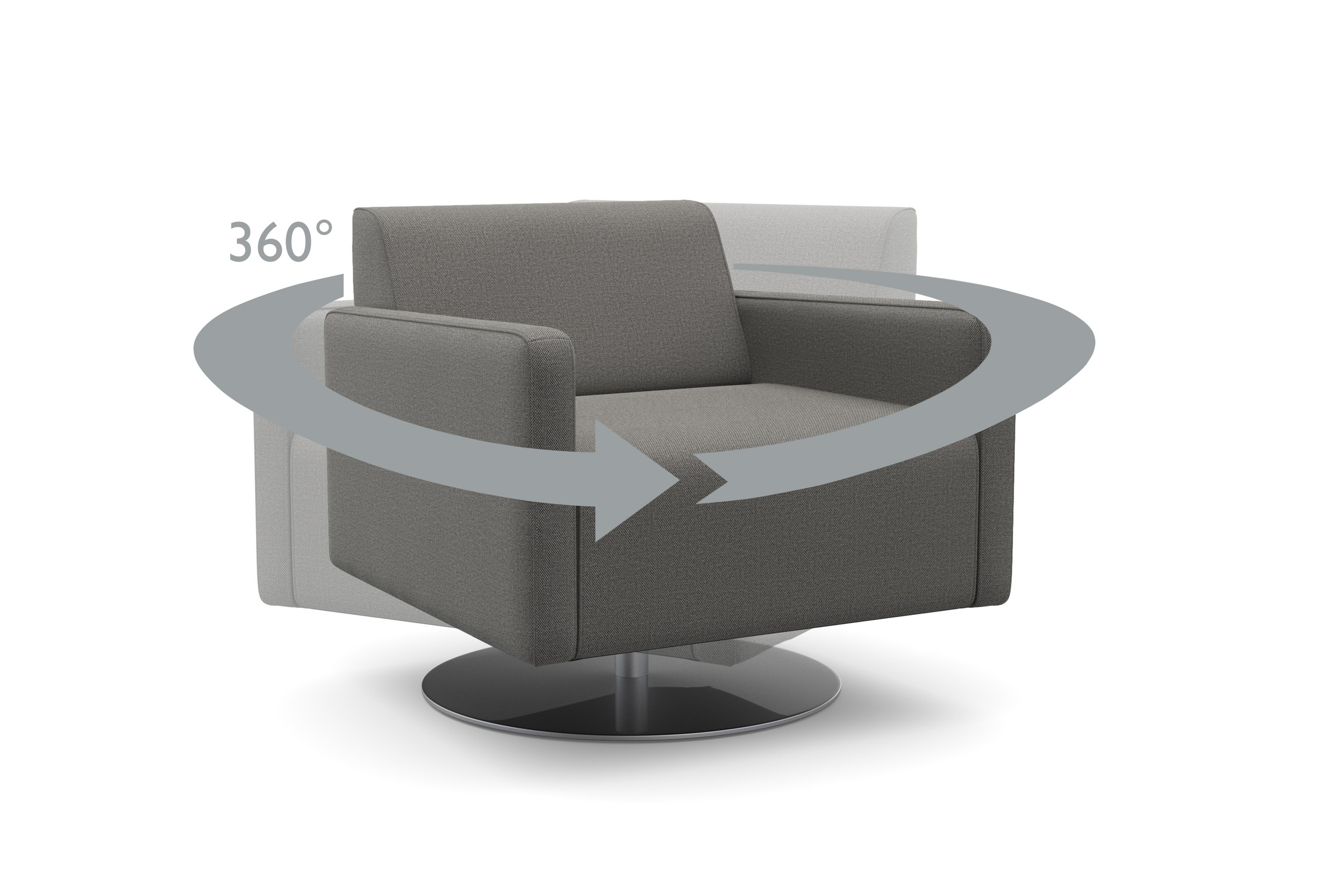 machalke® Drehsessel »single«, mit Drehteller, inklusive Drehfunktion
