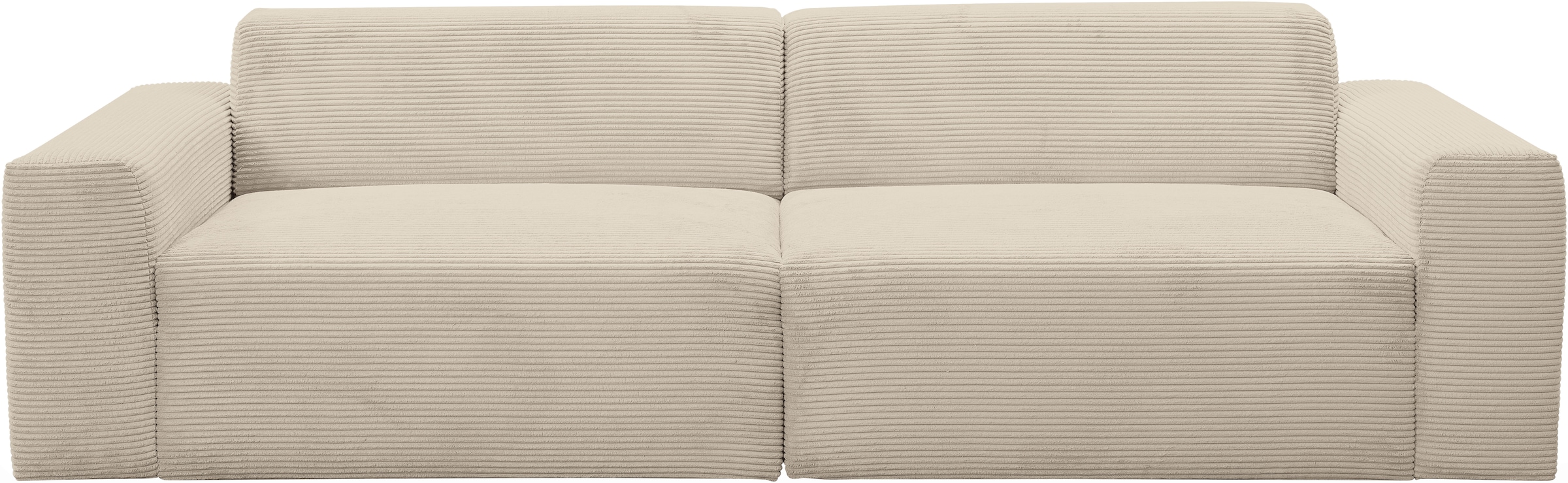 WERK2 Sofa »Zeus 3-Sitzer, B/T: 256/105 cm, Big-Sofa, modern & bequem« Curvy Trend 3-Sitzer mit urbaner Optik