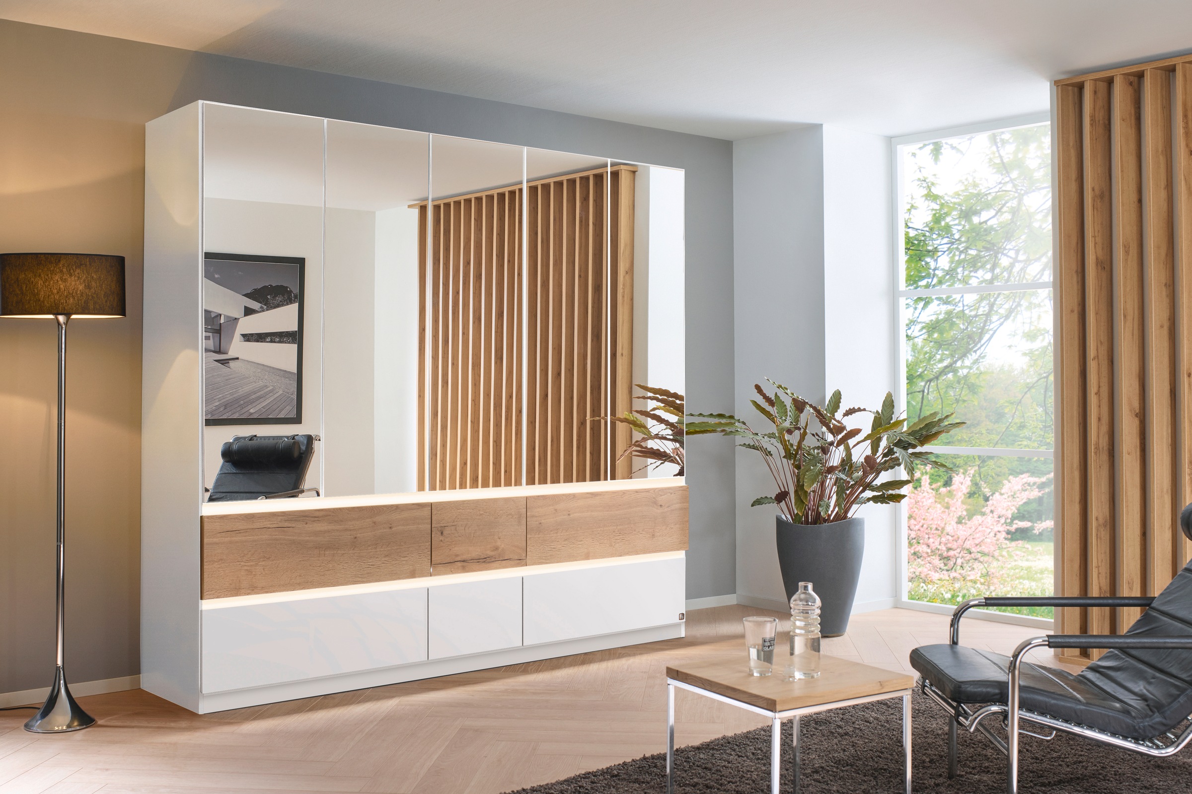 rauch Drehtürenschrank "Winnipeg" grifflose Front, Schubkästen m. Griffmuld günstig online kaufen