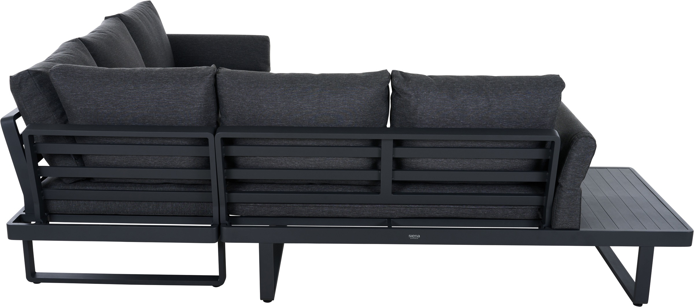 Siena Garden Loungeset »WESTON« Set, 3 tlg. aus Aluminium, inkl. Sitz- und Rückenkissen in mix anthrazit