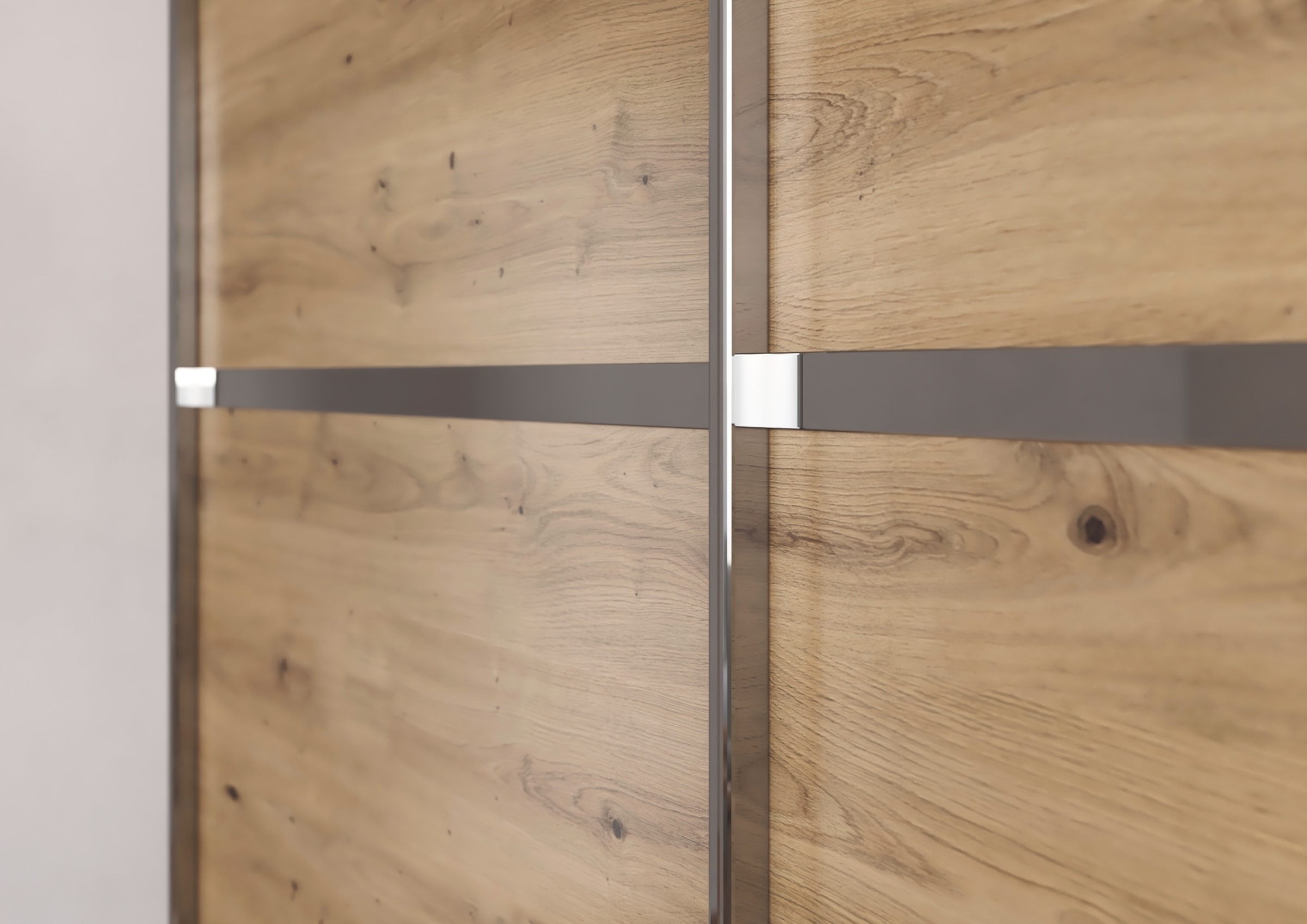rauch Kleiderschrank »Schwebetürenschrank OTTO´s Choice Garderobe Schrank TOP ANGEBOT Avola«, (in 3 verschiedenen Ausstattungen BASIC/CLASSIC/PREMIUM inkl. Spiegel), mit eleganten Zierleisten in Chrom, Schwarz oder Weiß MADE IN GERMANY