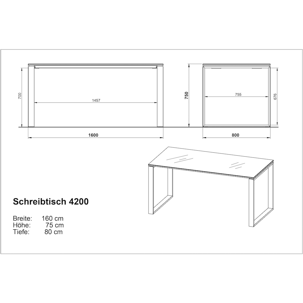 GERMANIA Büro-Set »GW-Monteria«, (Set, 3 tlg.)