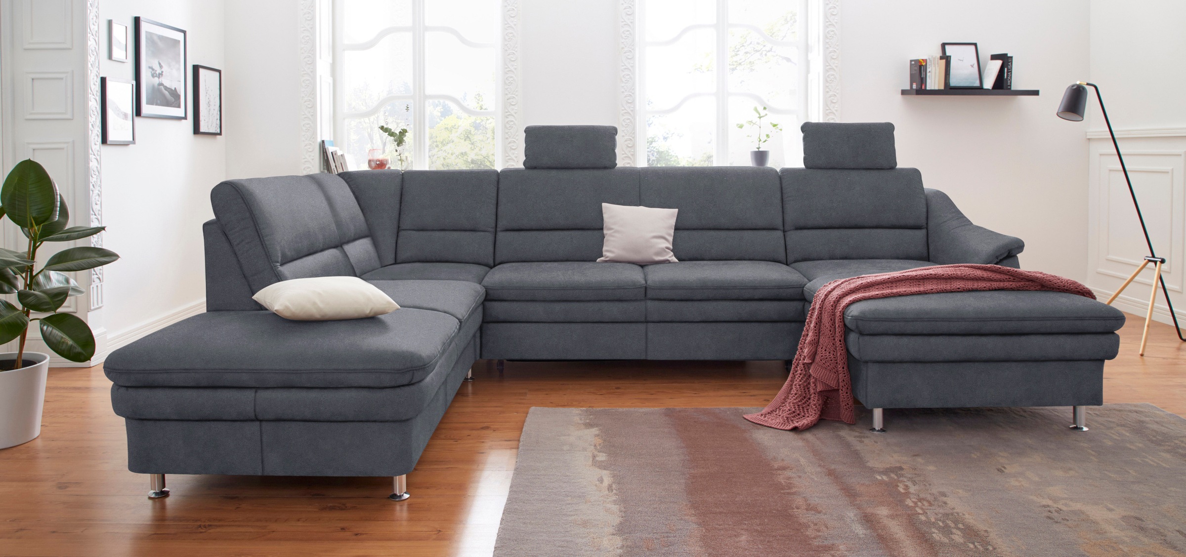 sit&more Wohnlandschaft »Cardoso U-Form« mit Federkern und Kopfstützen, mit günstig online kaufen