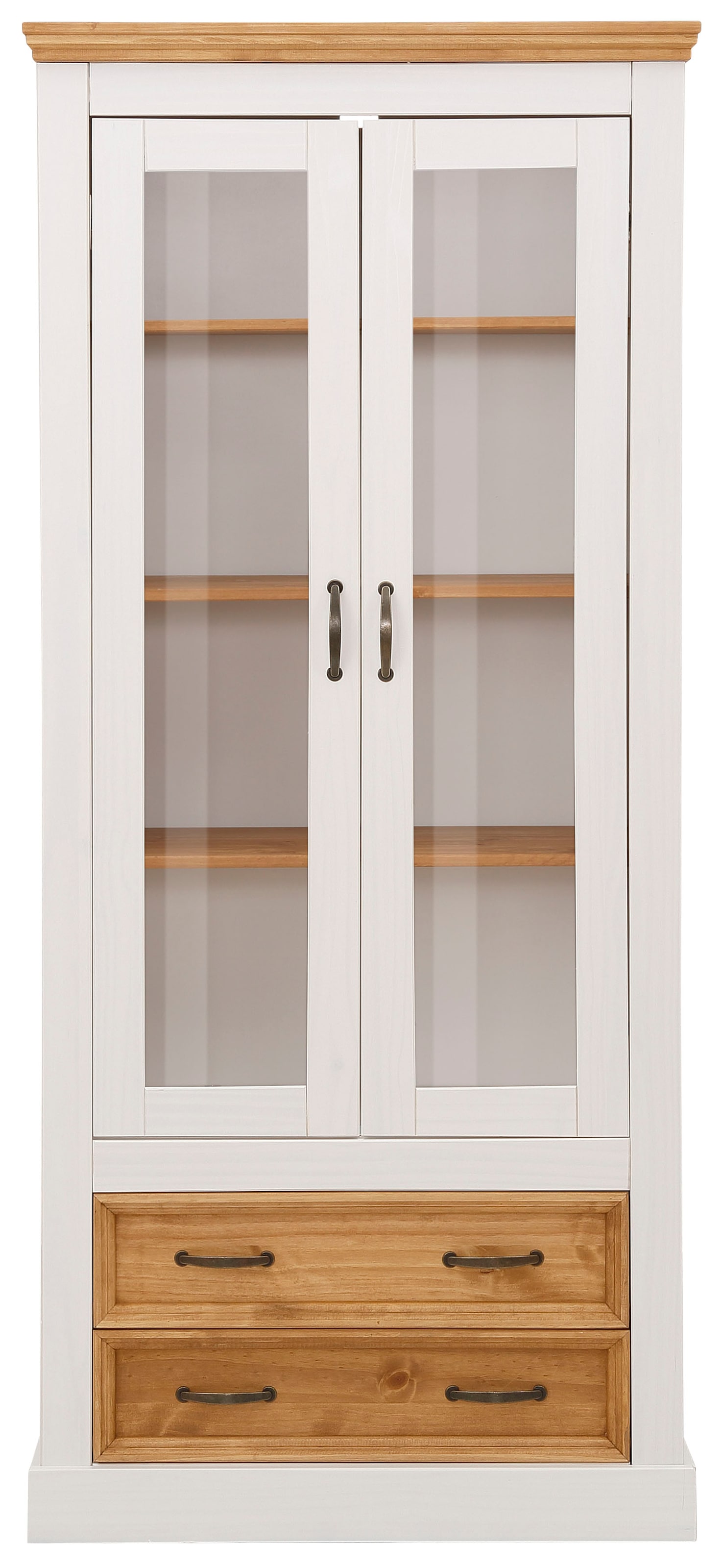 Home affaire Vitrine »Selma«, Höhe 180 cm, mit schöner Holzmaserung