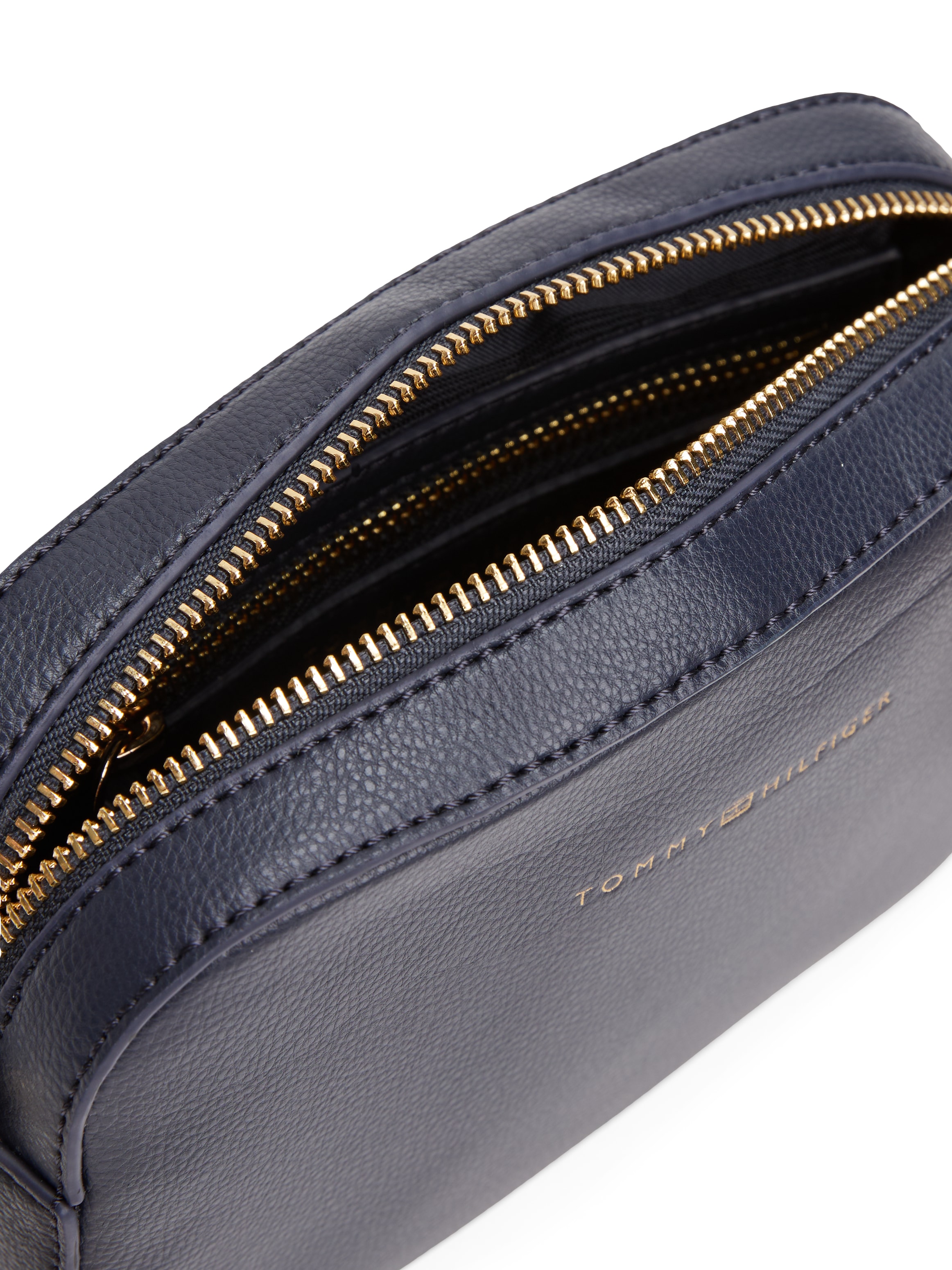 Tommy Hilfiger Umhängetasche »TH LOGOTAPE CAMERA BAG«, Damen Schultertasche, Minibag mit Logo-Schriftzug auf Umhängeriemen