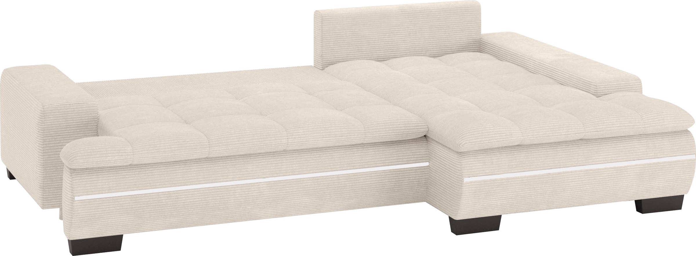 Mr. Couch Ecksofa »Haiti II, L-Form«, RGB-LED Beleuchtung, wahlweise mit Kaltschaum, Bett, Bettkasten
