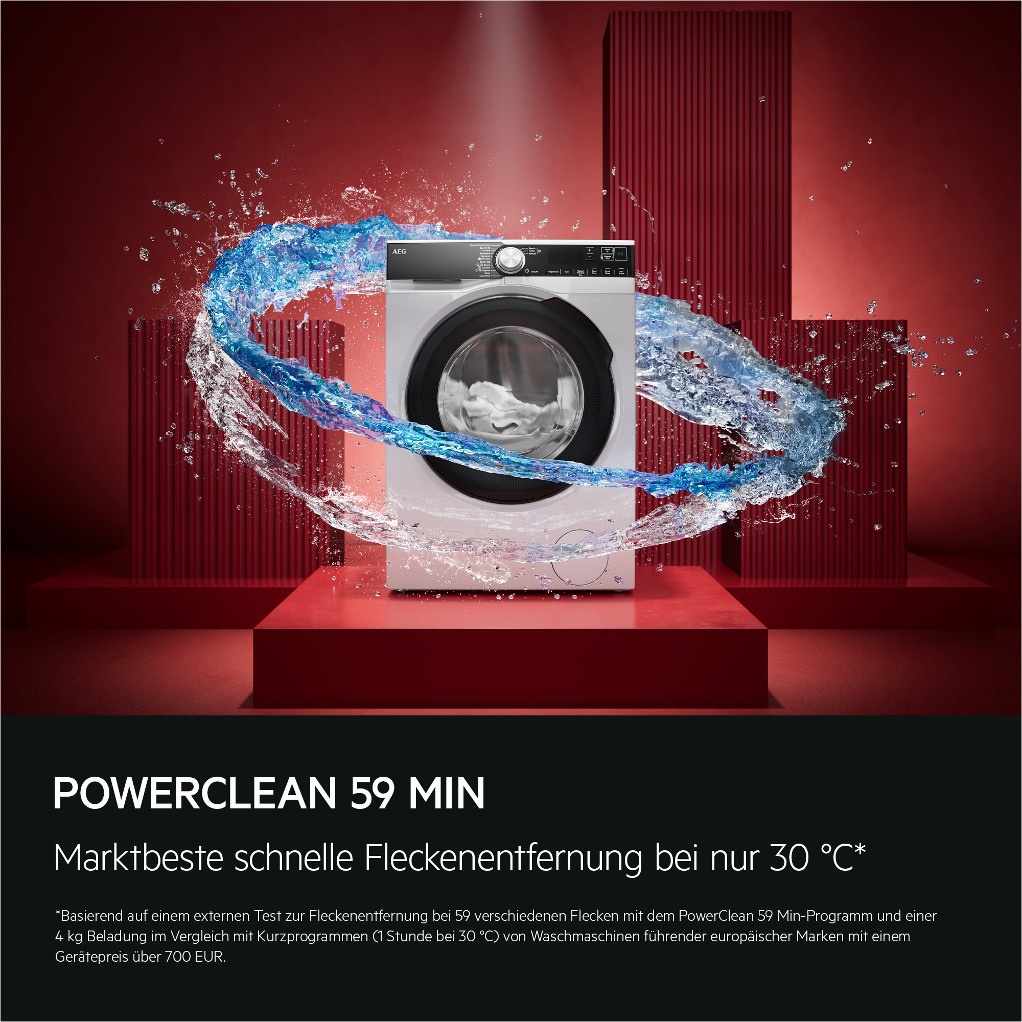 AEG Waschmaschine 8000 PowerCare »LR8E75490« 9 kg 1400 U/min UniversalDose: löst PODS®/Caps 60 % schneller auf für beste Reingung