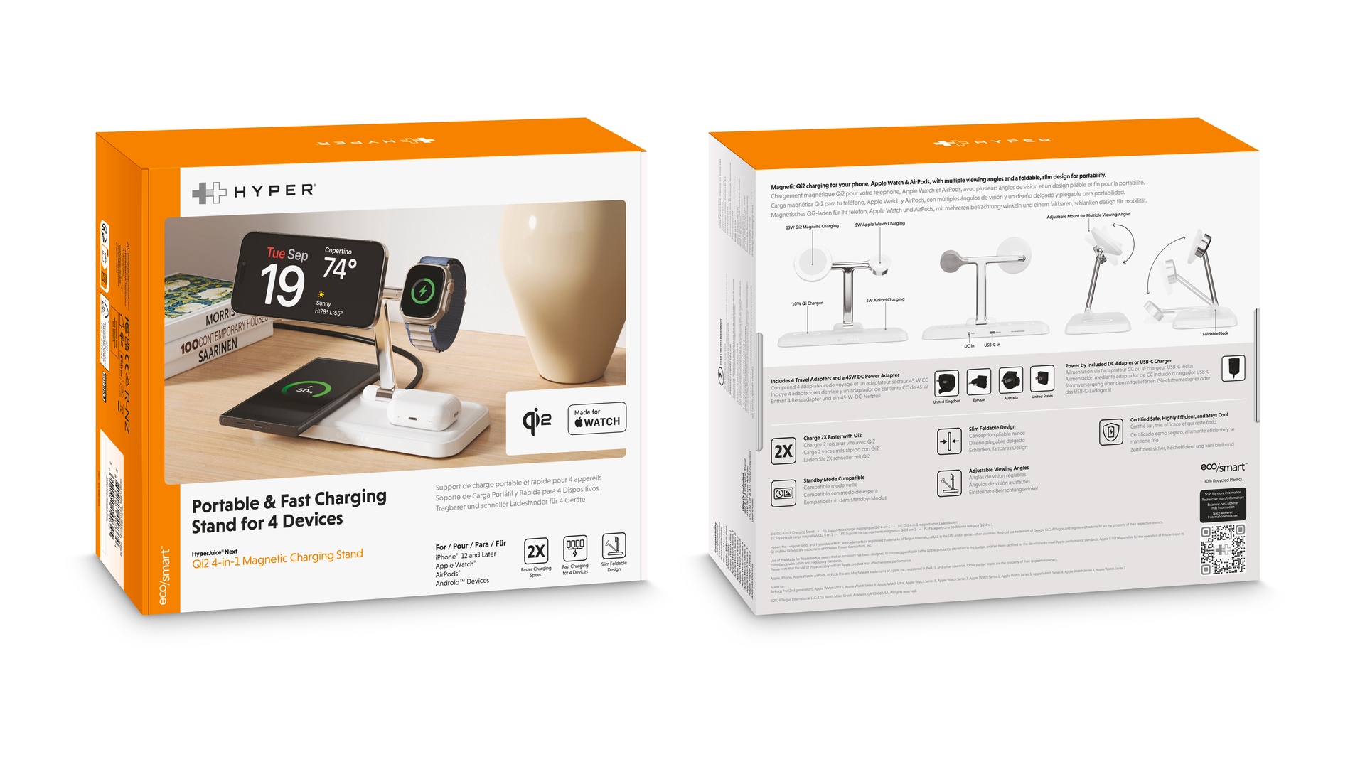 Targus Wireless Charger »HyperJuice QI2 4 in 1 Charging Stand«