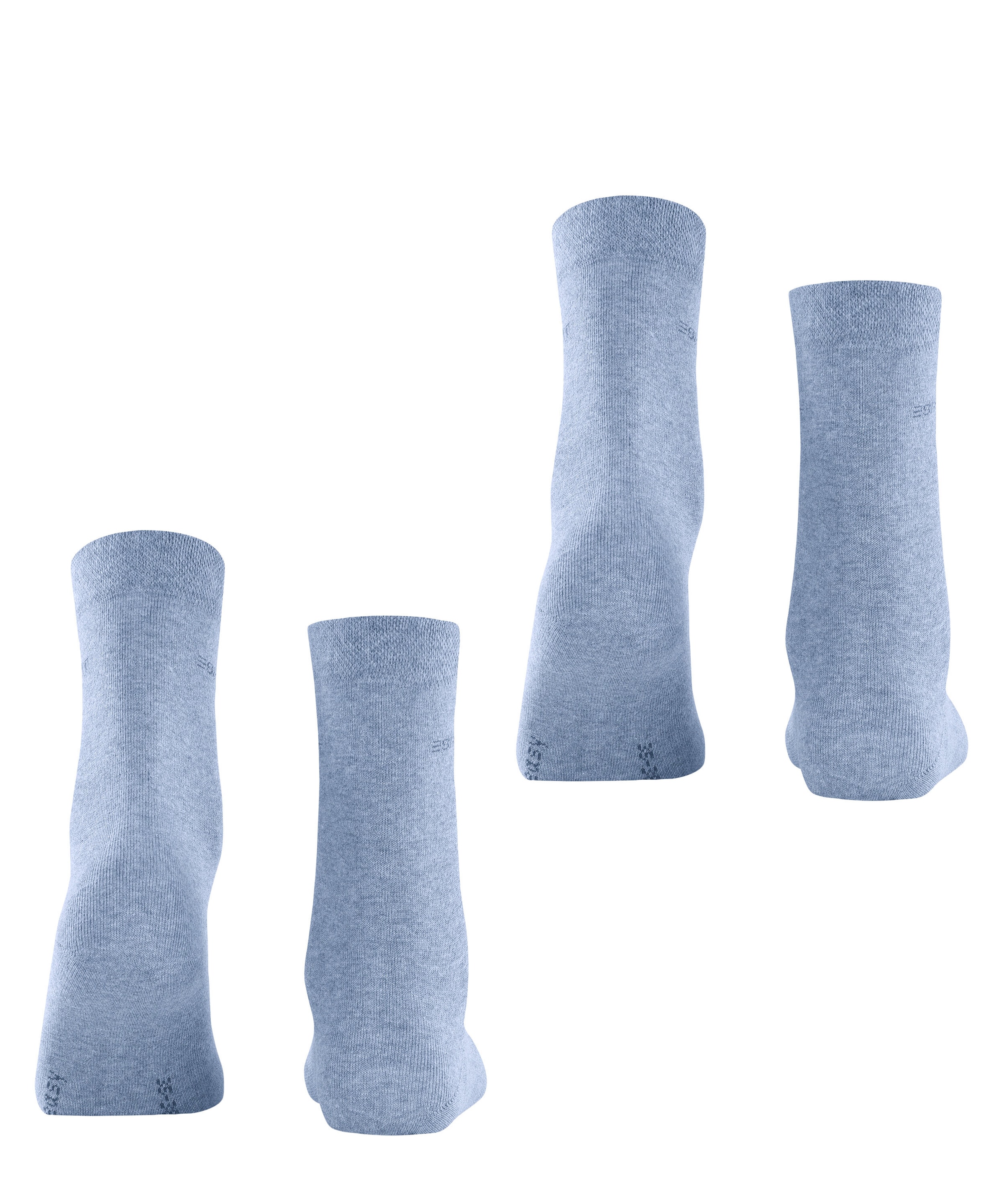 Esprit Socken »Basic Easy«, (2 Paar, 2er Pack), ohne einschneidendes Bündchen, Basic-Socke, Uni-Strümpfe atmungsaktiv
