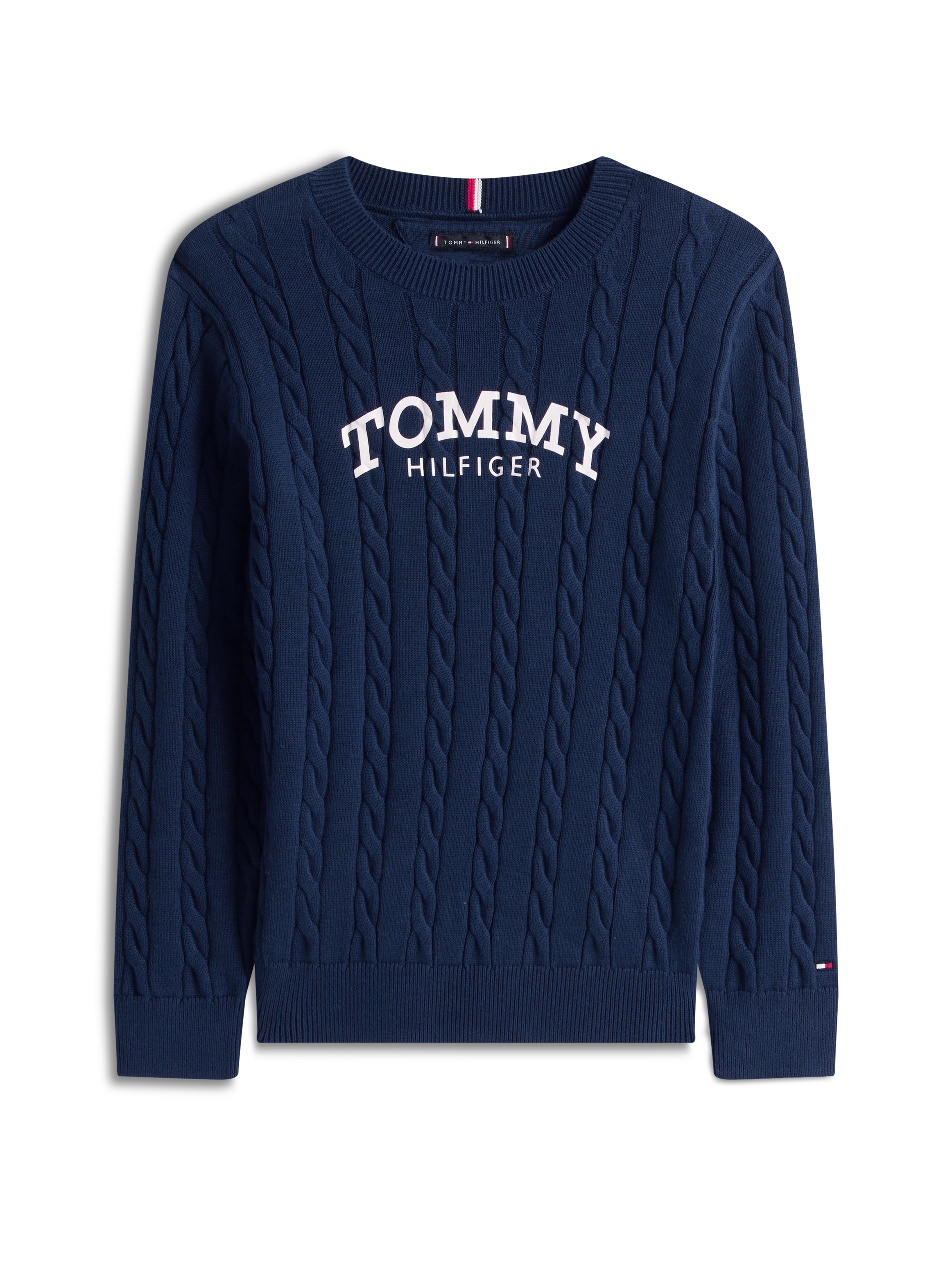 Tommy Hilfiger Strickpullover Regular fit, für Kinder bis 16 Jahre, Druck