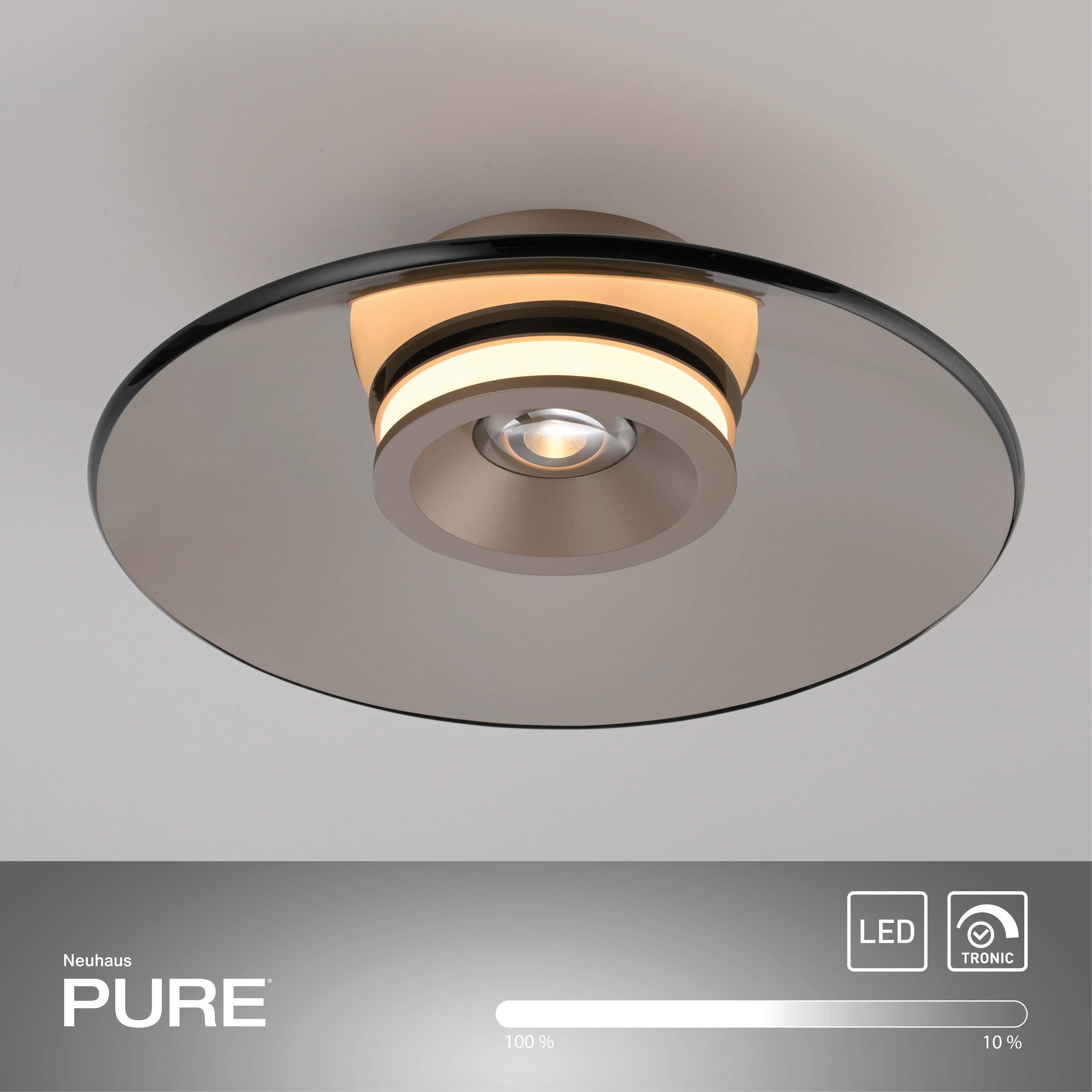 Neuhaus PURE LED Deckenleuchte »PURE Moon« LED-Board 1 Stk. Warmweiß Dimmfähig über separaten Dimmer
