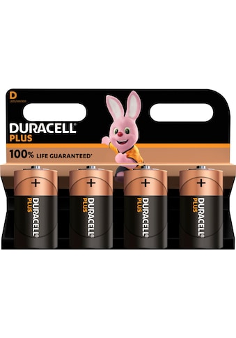 Duracell Batterie »Plus«, LR20, (Packung, 4 St.) kaufen