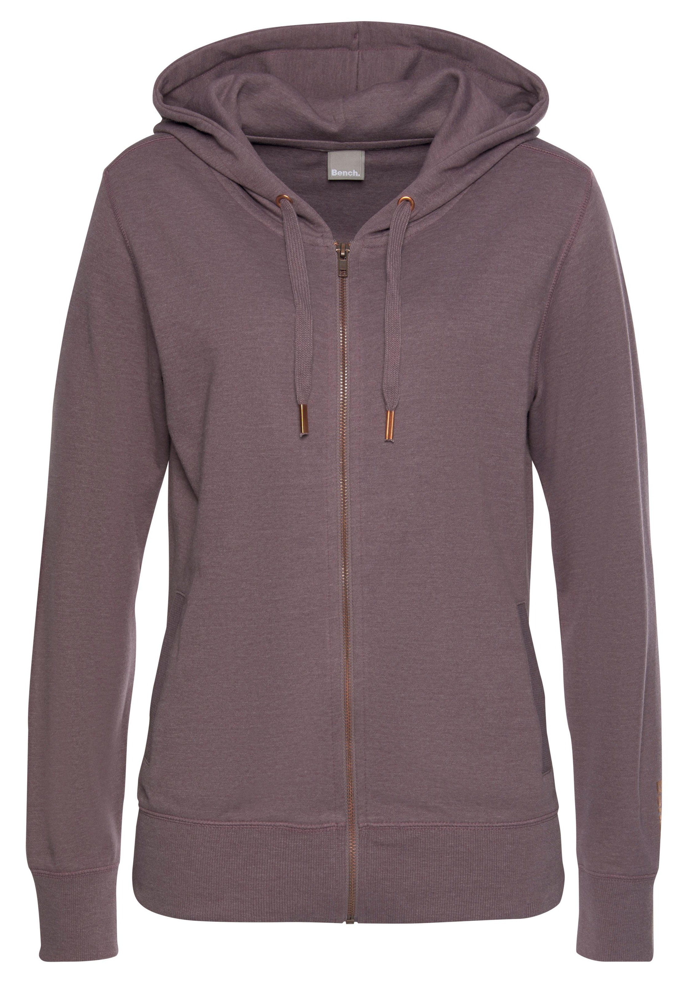 Bench. Loungewear Sweatjacke, mit Taschen und Zipper, Loungeanzug